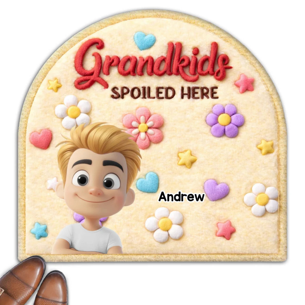 Stuffy Lovely Grandkids - Personalized Custom Doormat - Image 7
