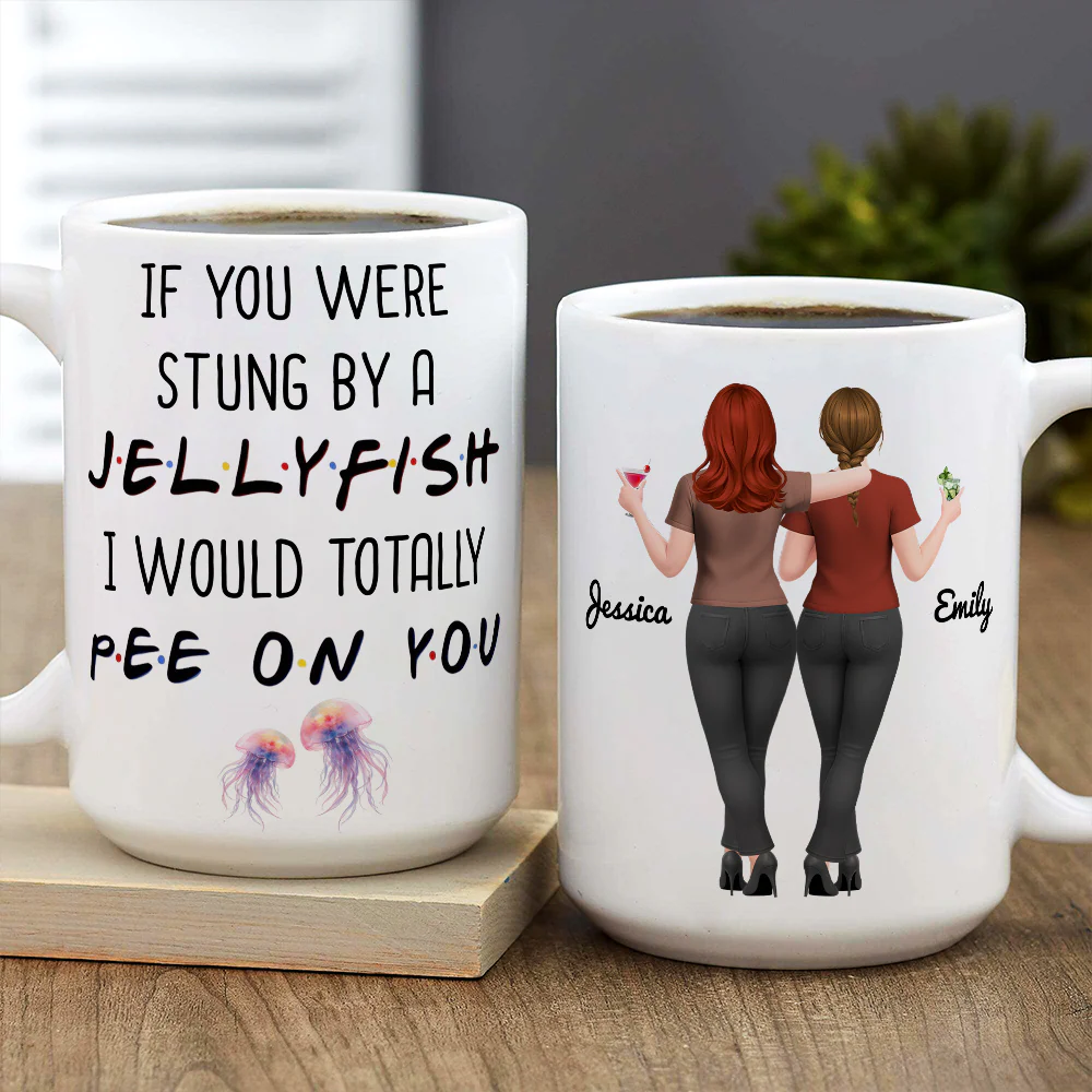 Stung By A Jellyfish - Personalized Custom Coffee Mug - Image 3