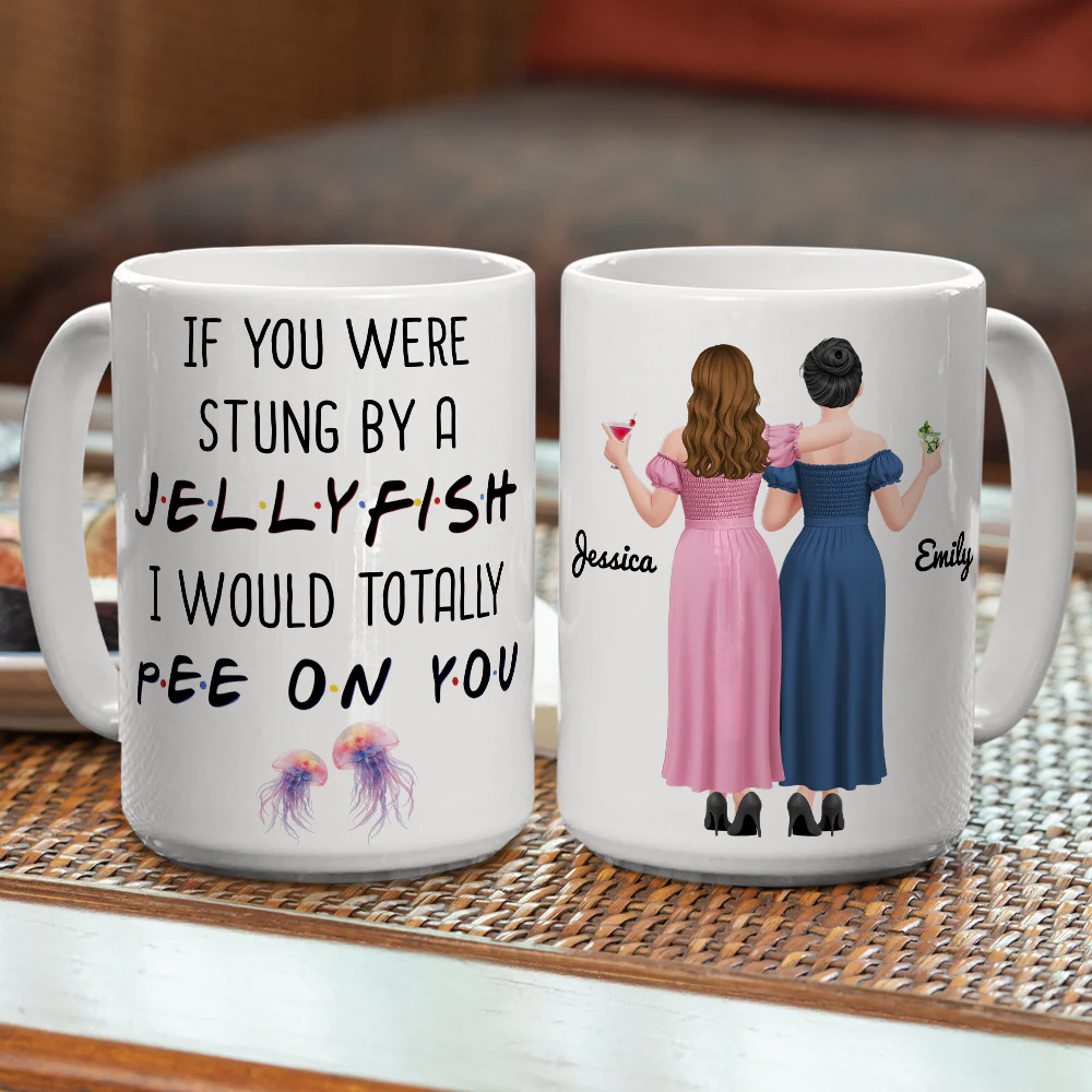 Stung By A Jellyfish - Personalized Custom Coffee Mug - Image 4