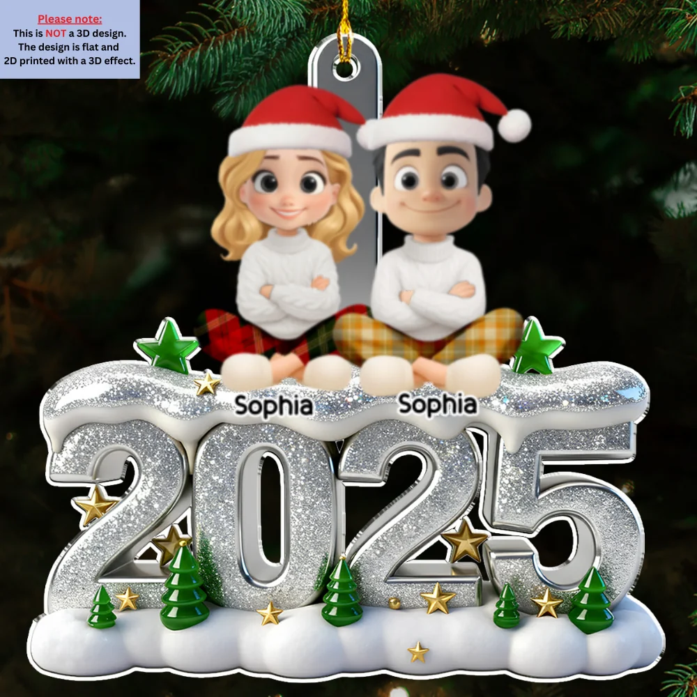 Such A Glittery Year - Personalized Custom 3D Effect Acrylic Ornament - Image 7