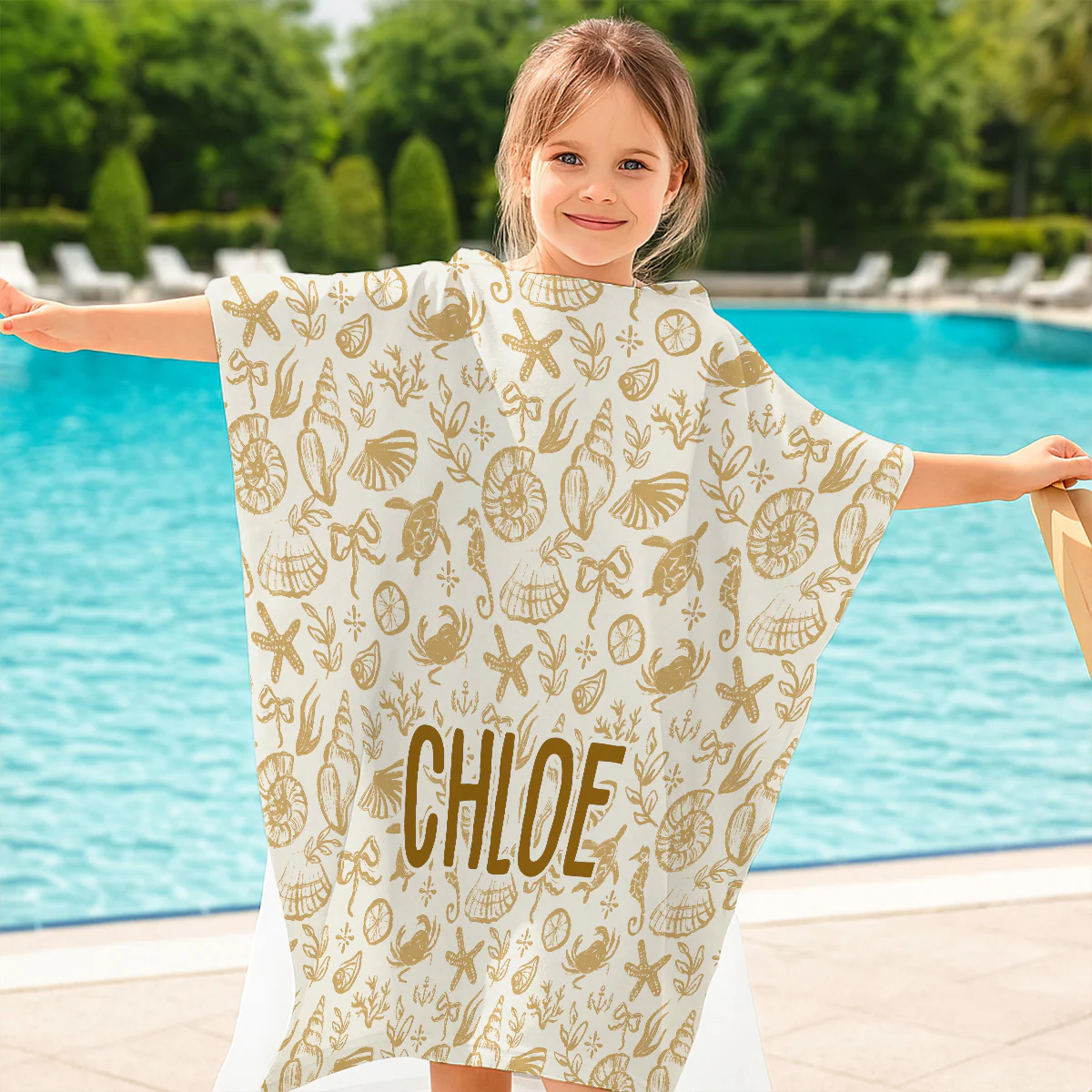 Summer Beach Vacation Holiday - Personalized Custom Hooded Beach Towel - Image 3