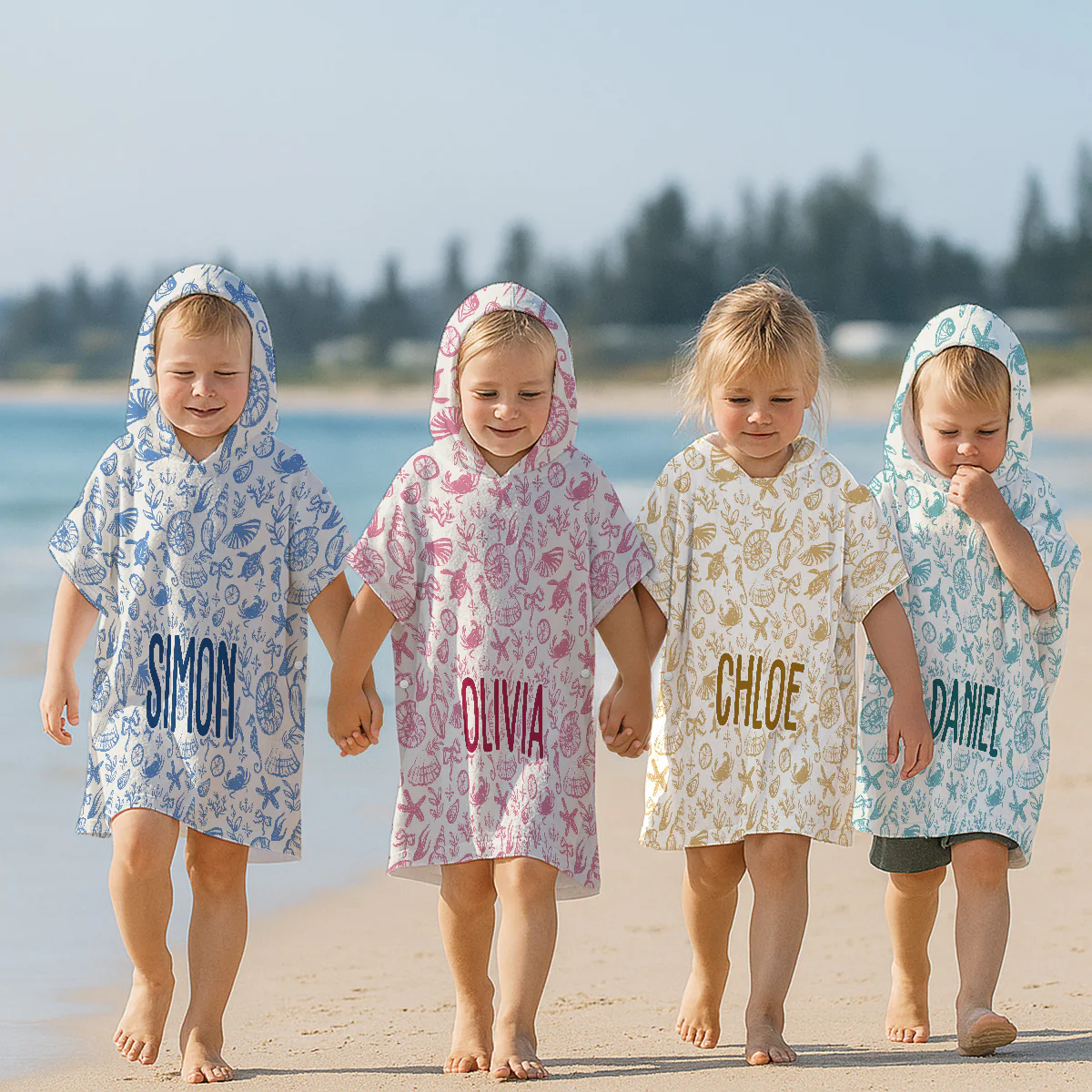 Summer Beach Vacation Holiday - Personalized Custom Hooded Beach Towel - Image 5
