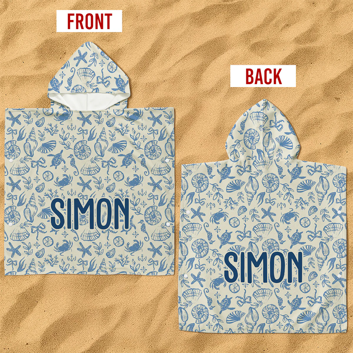 Summer Beach Vacation Holiday - Personalized Custom Hooded Beach Towel - Image 6