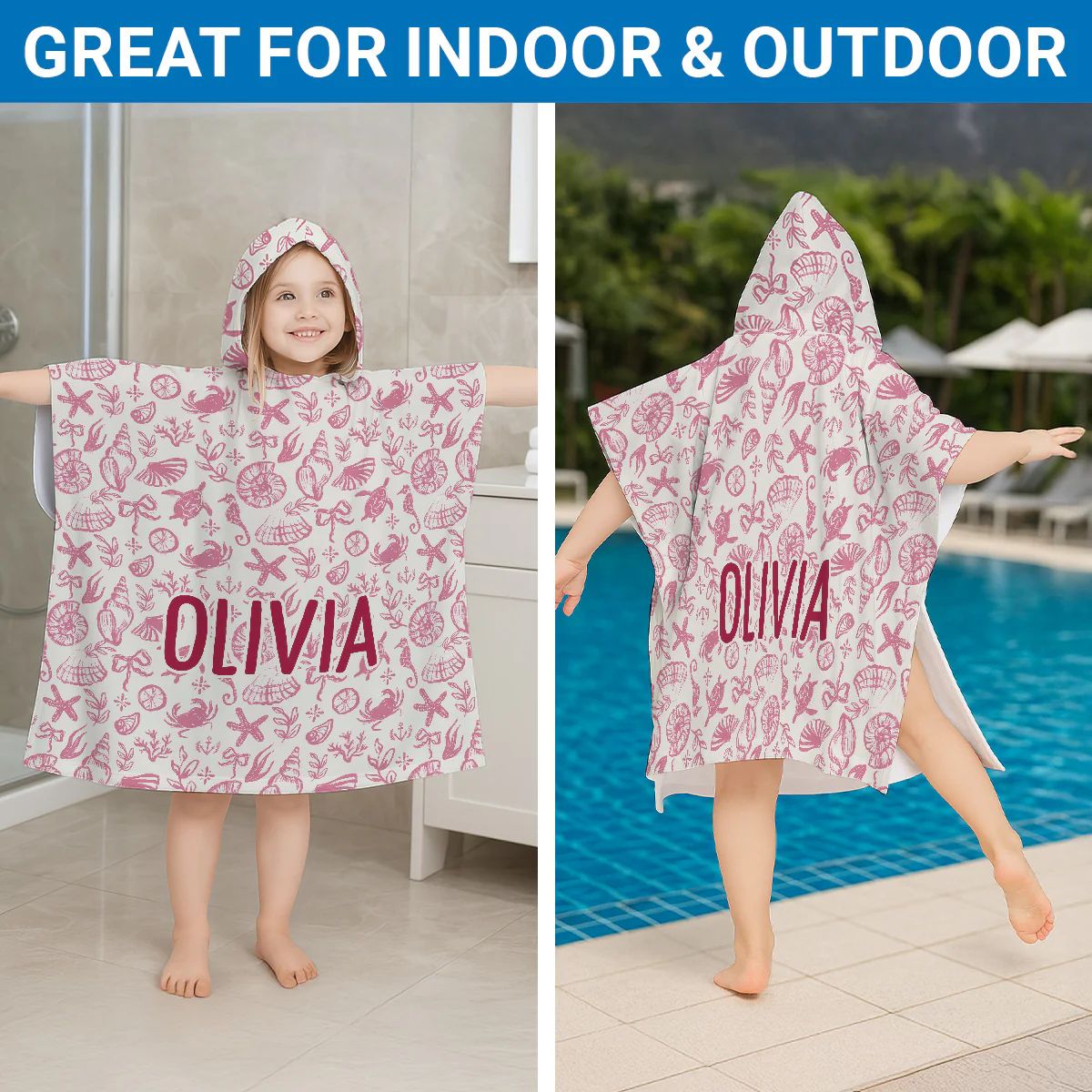 Summer Beach Vacation Holiday - Personalized Custom Hooded Beach Towel - Image 7