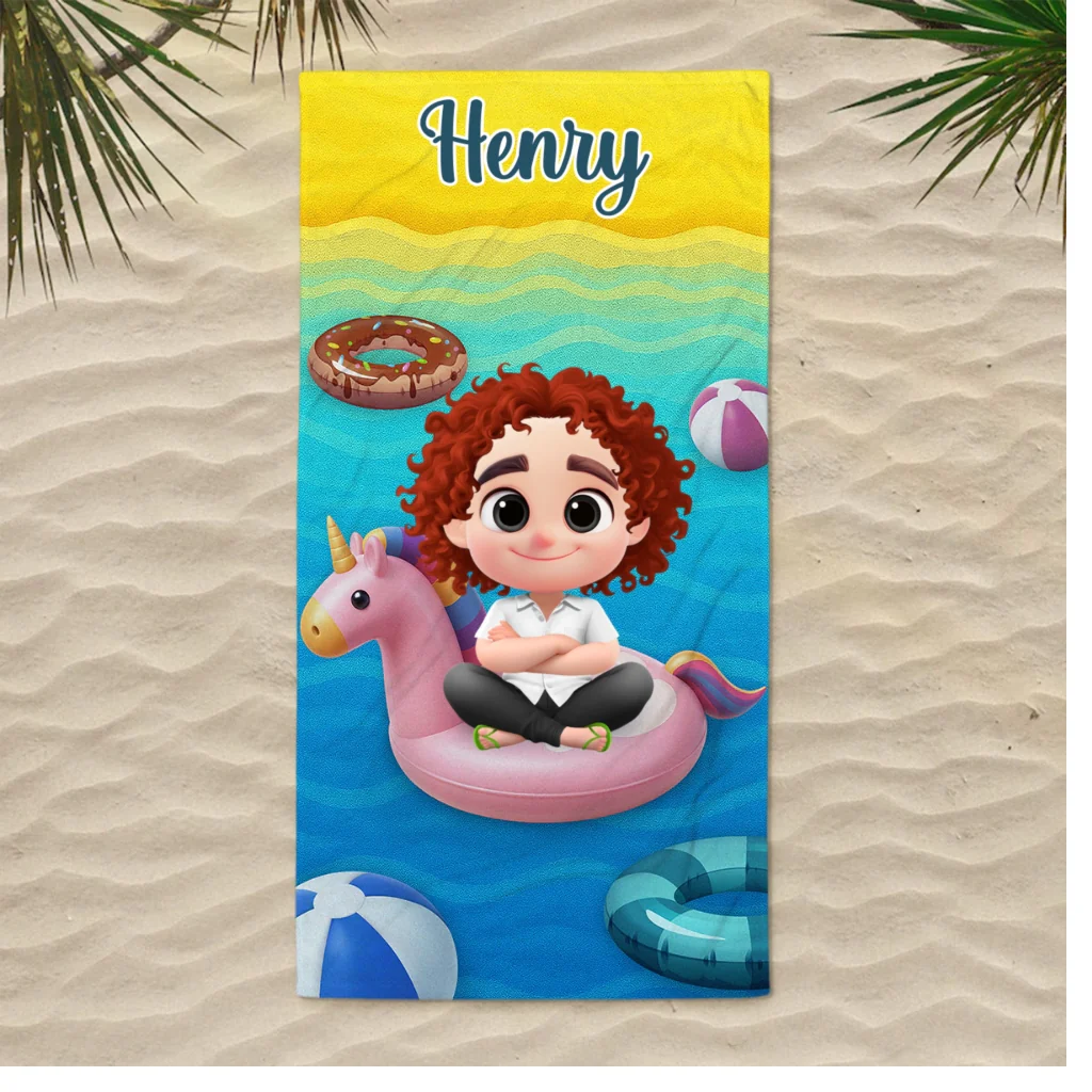 Summer Fun - Personalized Custom Beach Towel - Image 5