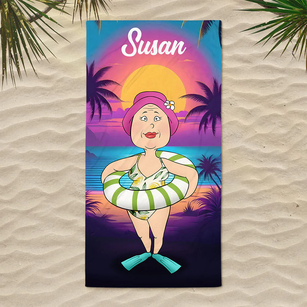 Summer Vacation - Personalized Custom Beach Towel - Image 4