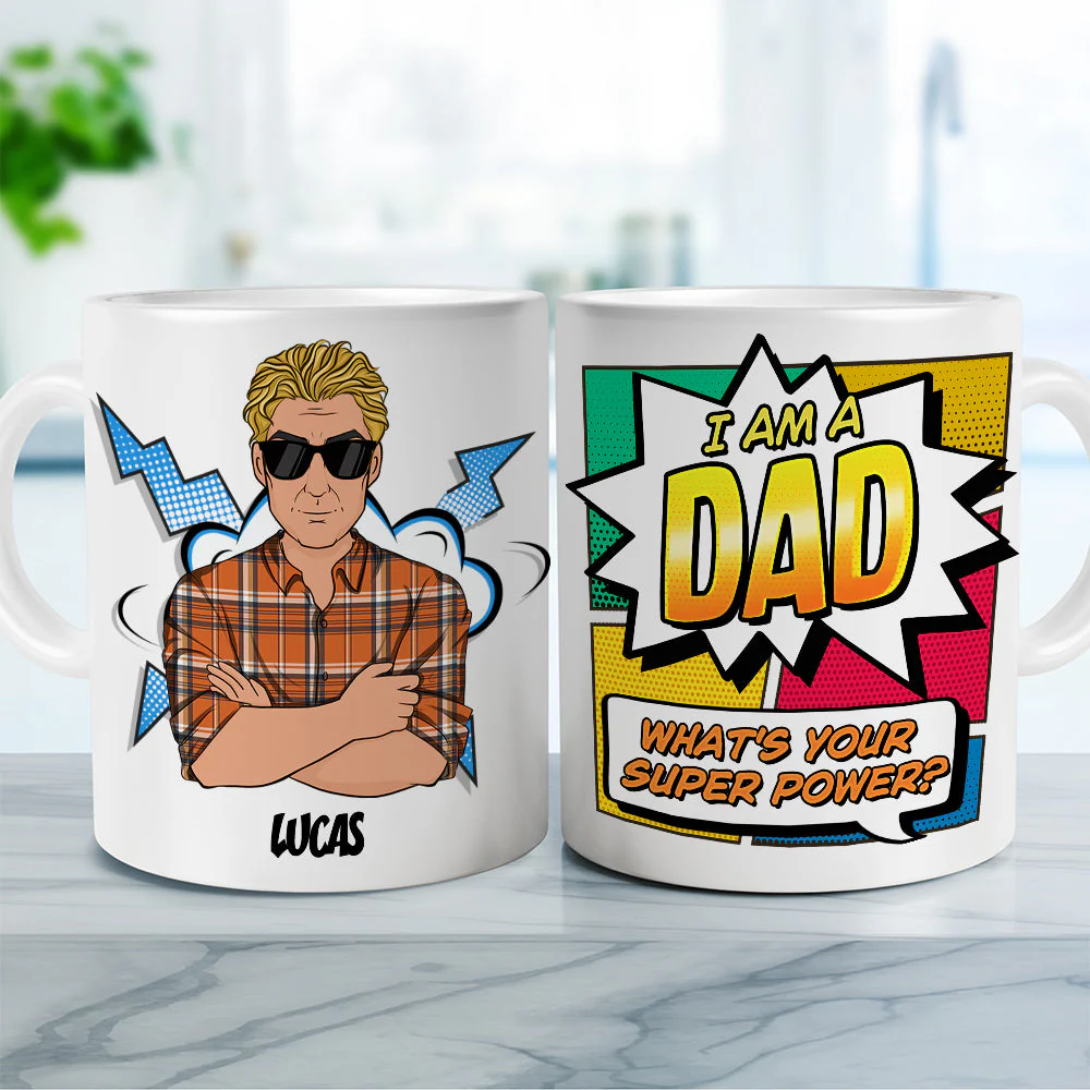 Super Dad - Personalized Custom Coffee Mug - Image 2