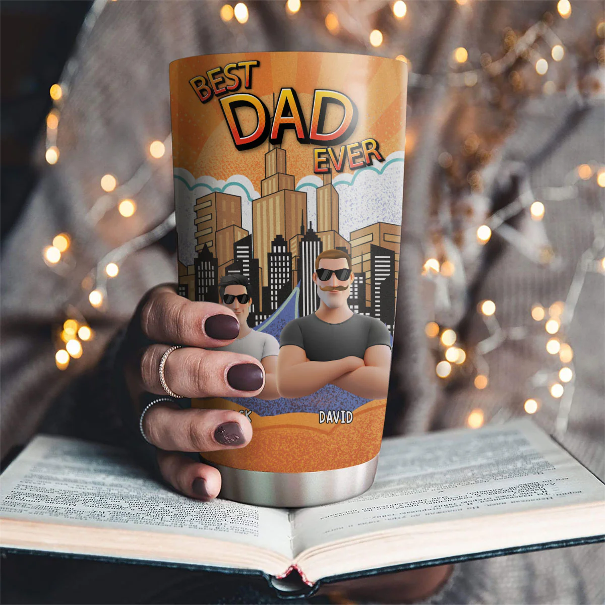 Super Daddy - Personalized Custom Tumbler - Image 2