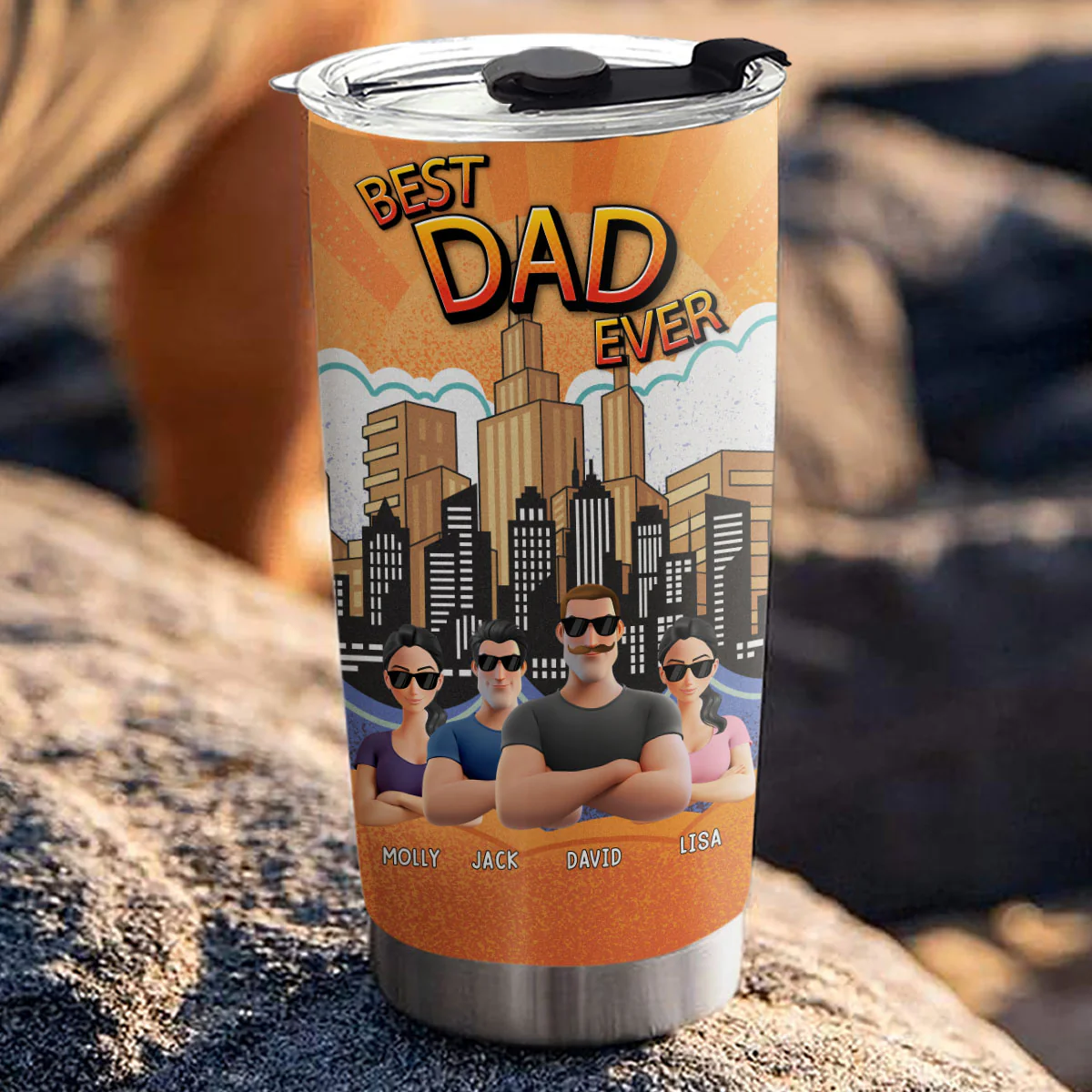 Super Daddy - Personalized Custom Tumbler - Image 3