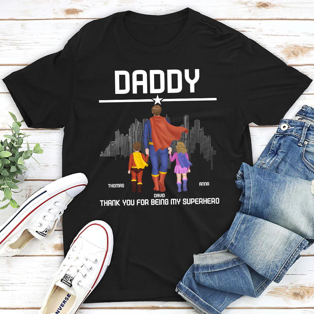 Superhero Dad - Personalized Custom Shirt - Image 2