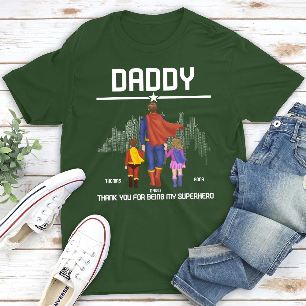 Superhero Dad - Personalized Custom Shirt - Image 3