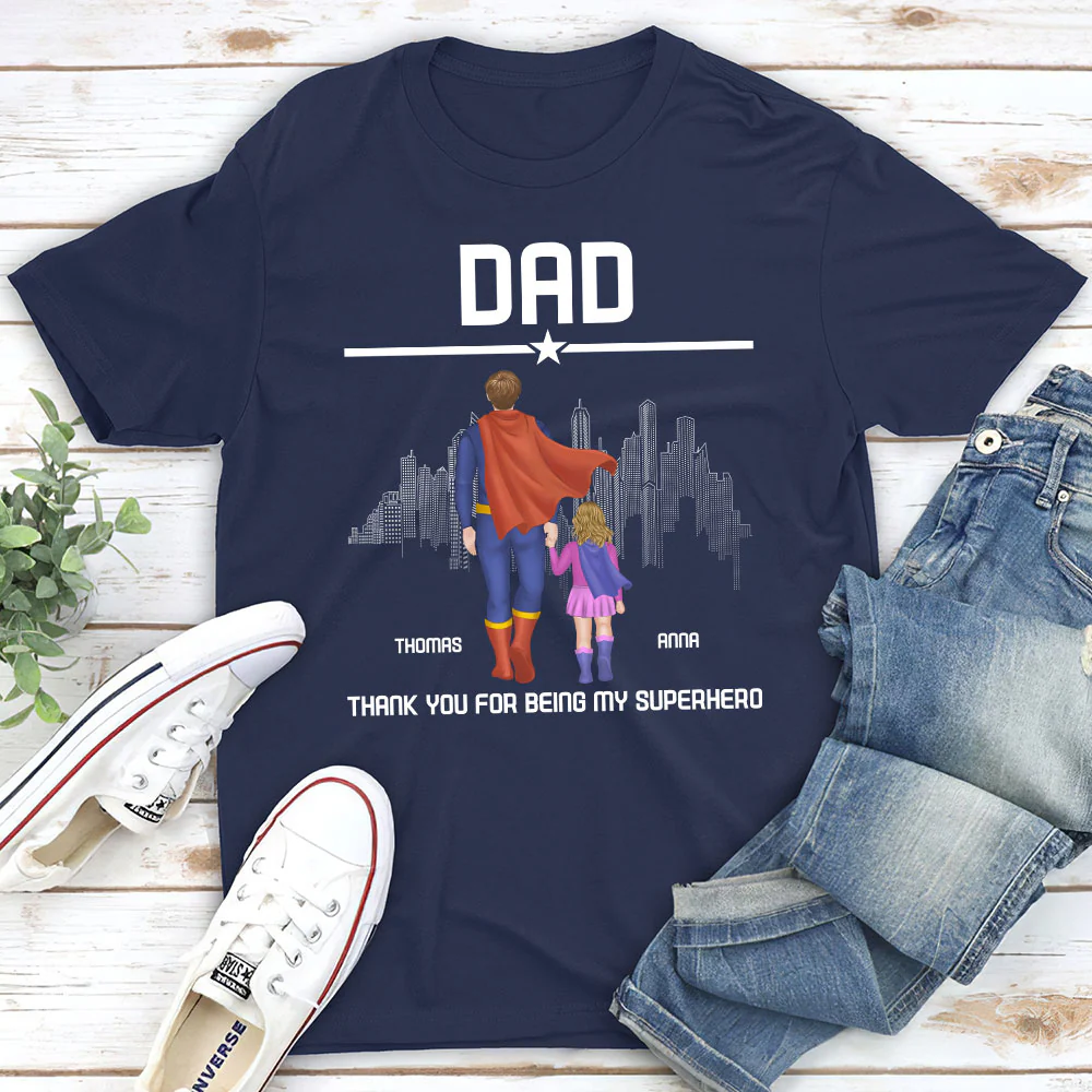 Superhero Dad - Personalized Custom Shirt - Image 4
