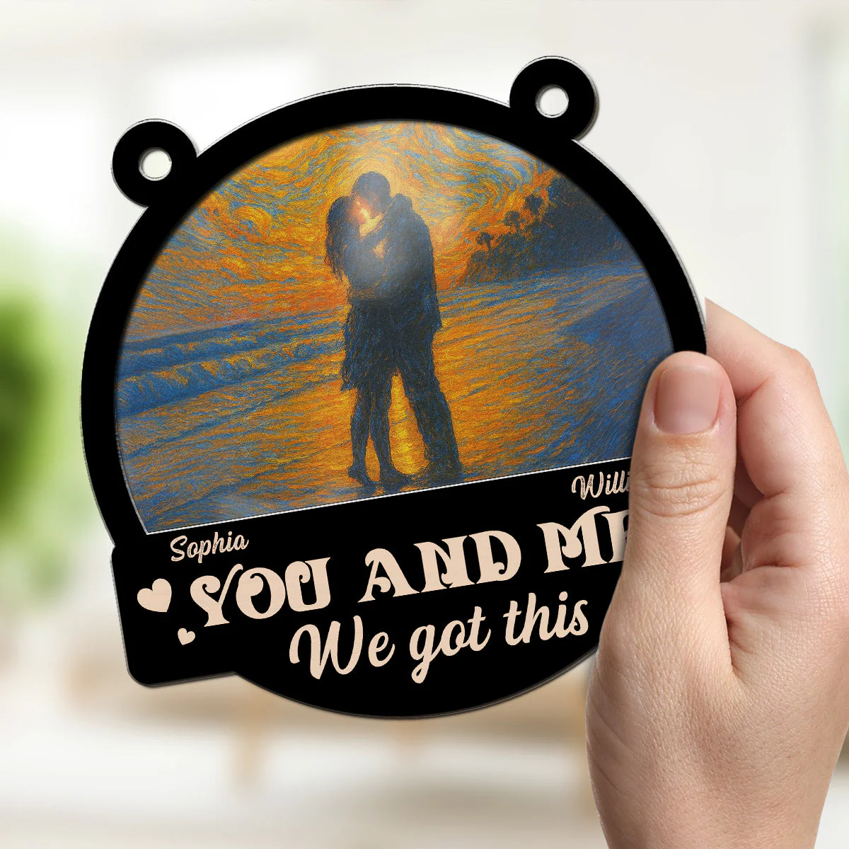 Surrounded By Stars - Personalized Custom Suncatcher - Image 3