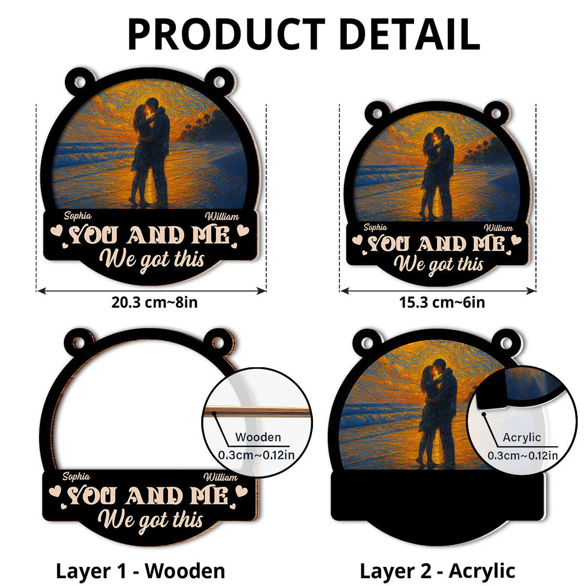 Surrounded By Stars - Personalized Custom Suncatcher - Image 4