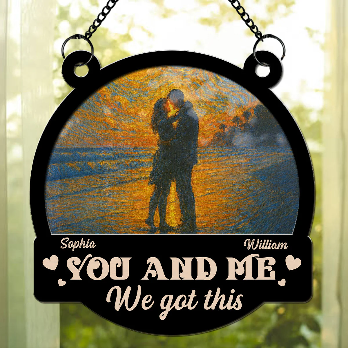 Surrounded By Stars - Personalized Custom Suncatcher - Image 5