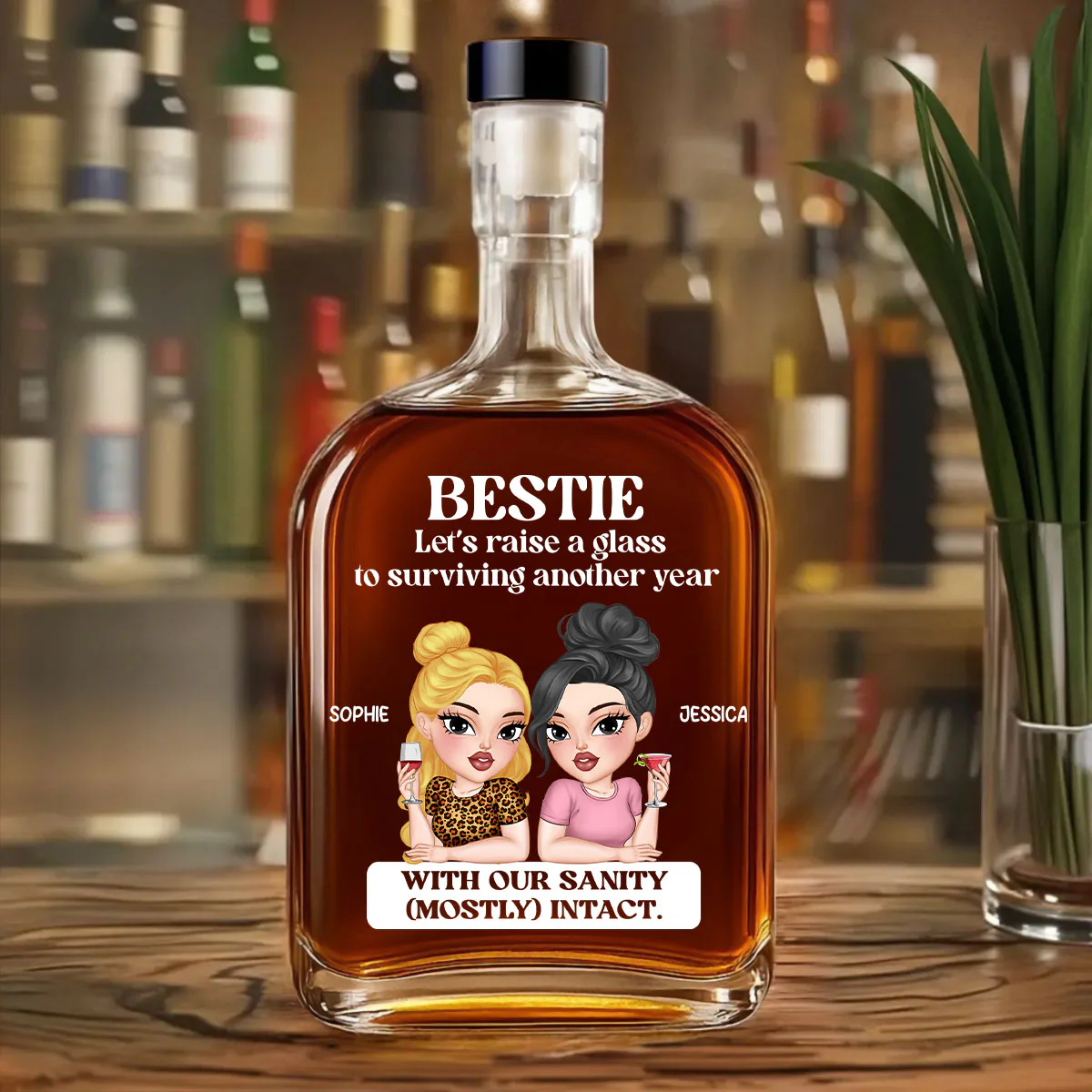 Surviving Another Year - Personalized Custom Spirits Decanter - Image 3