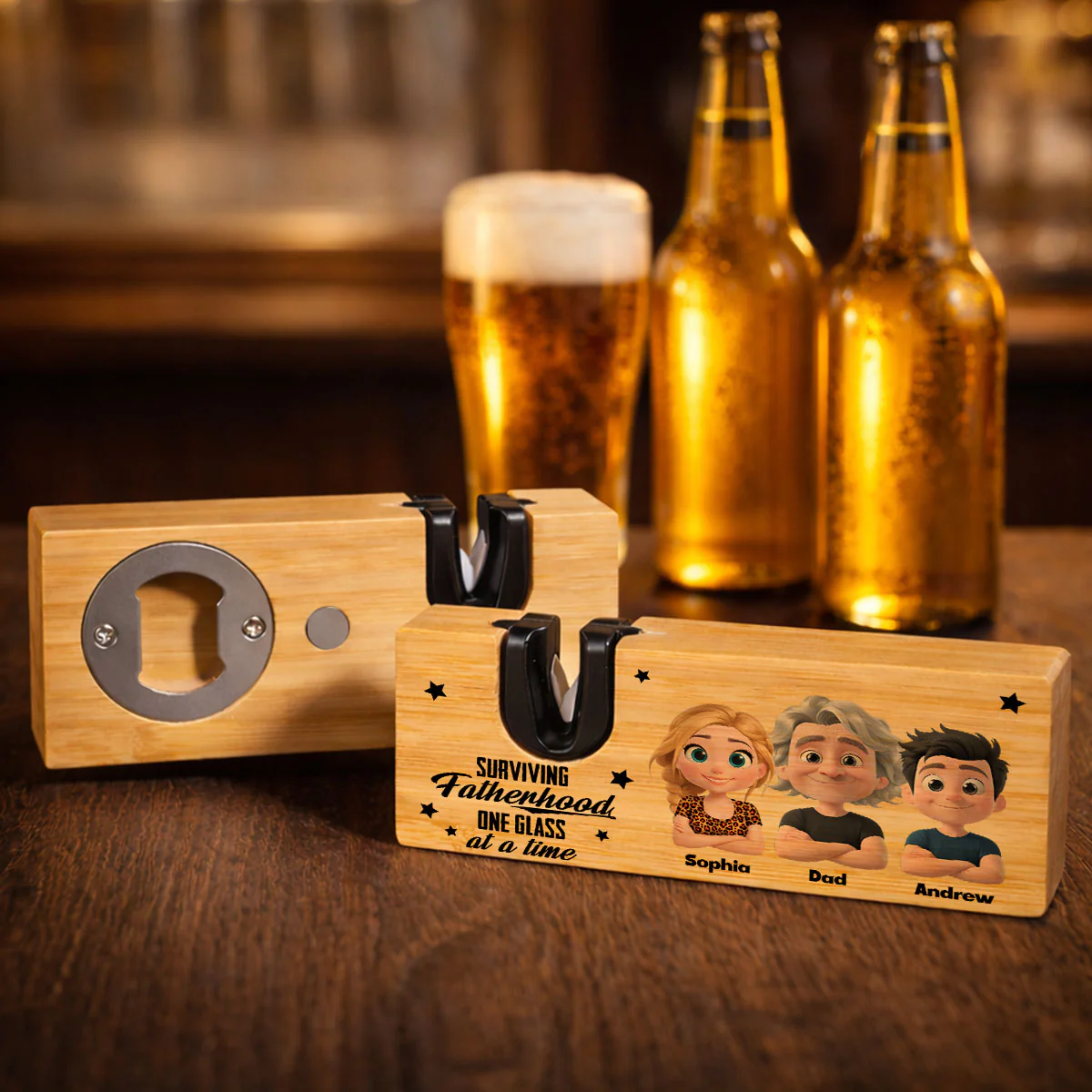 Surviving Fatherhood - Personalized Custom Opener Sharpener Stowel - Image 2