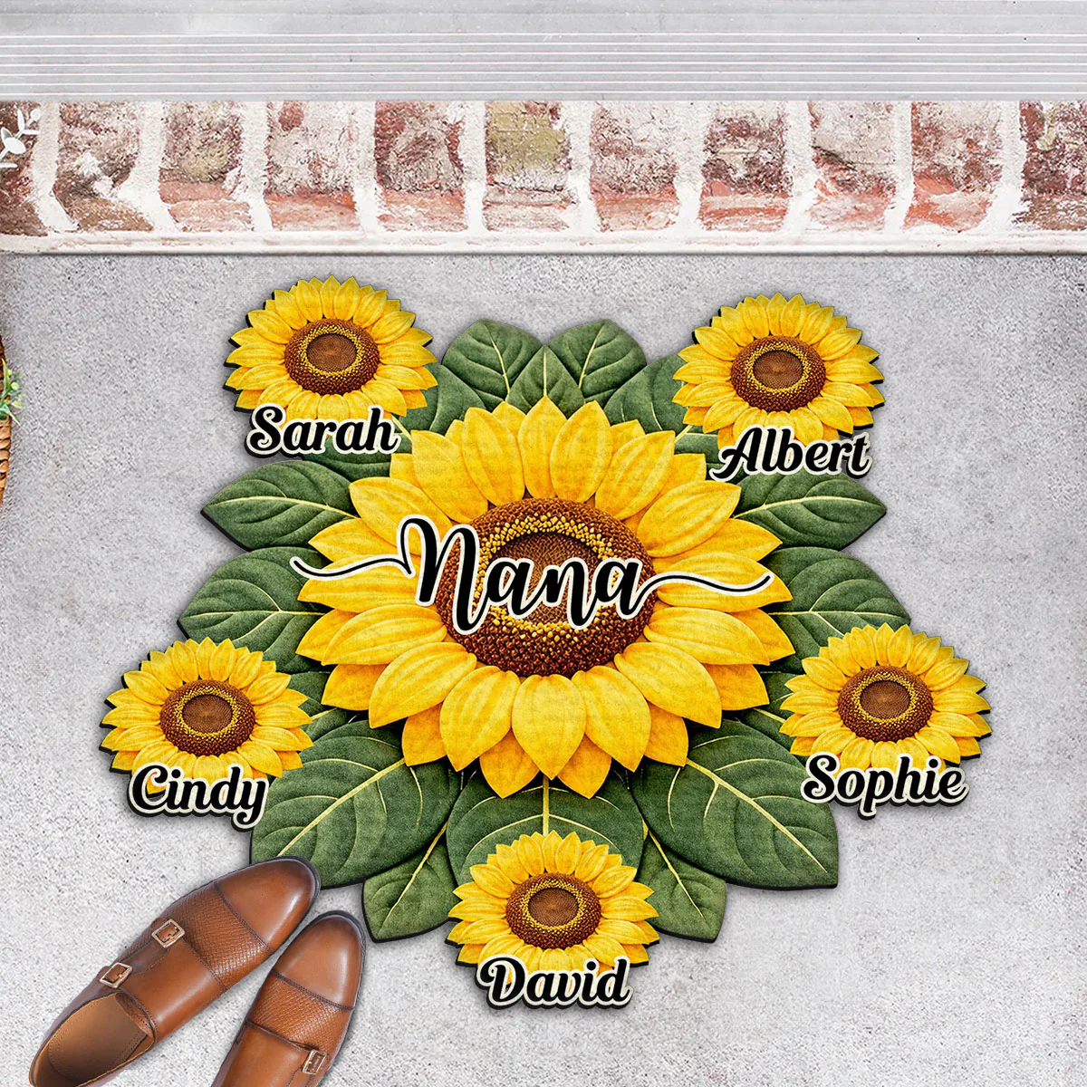 Sweet Blossoms - Personalized Custom Doormat - Image 2