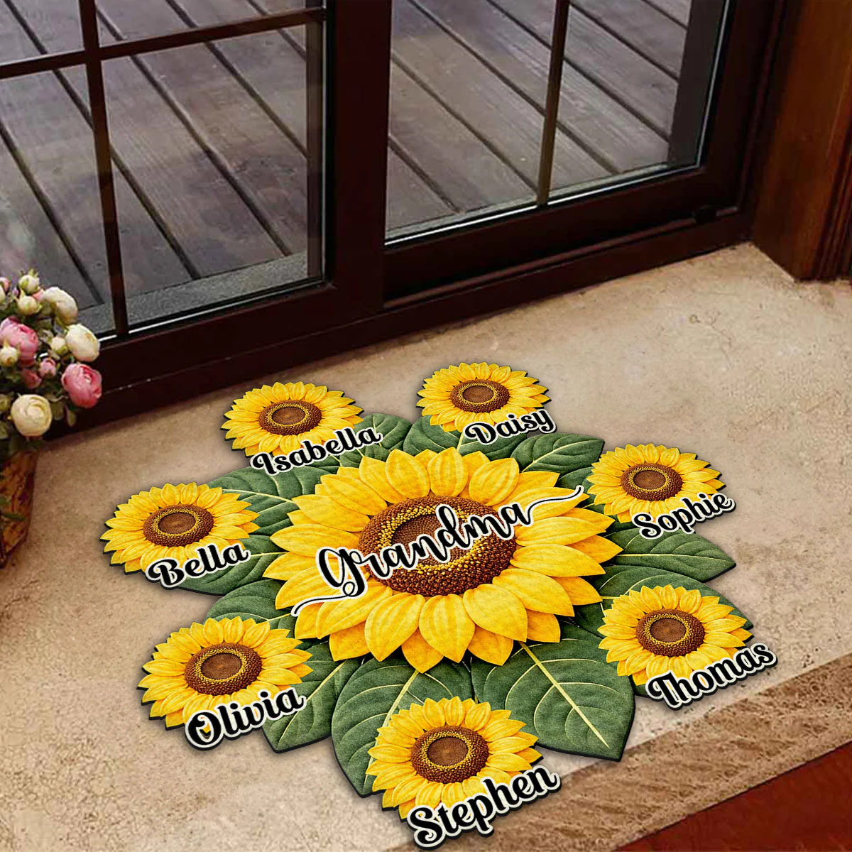 Sweet Blossoms - Personalized Custom Doormat - Image 3
