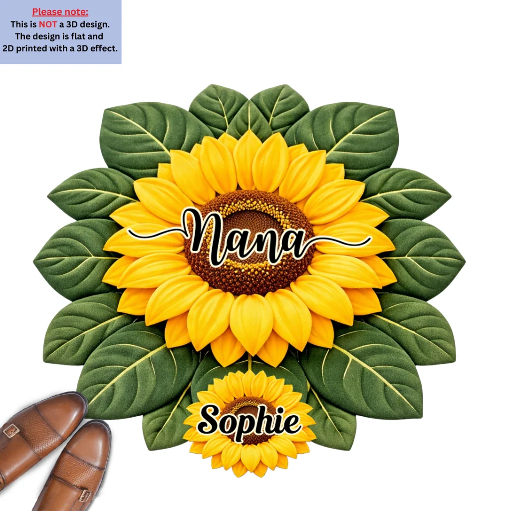 Sweet Blossoms - Personalized Custom Doormat - Image 7