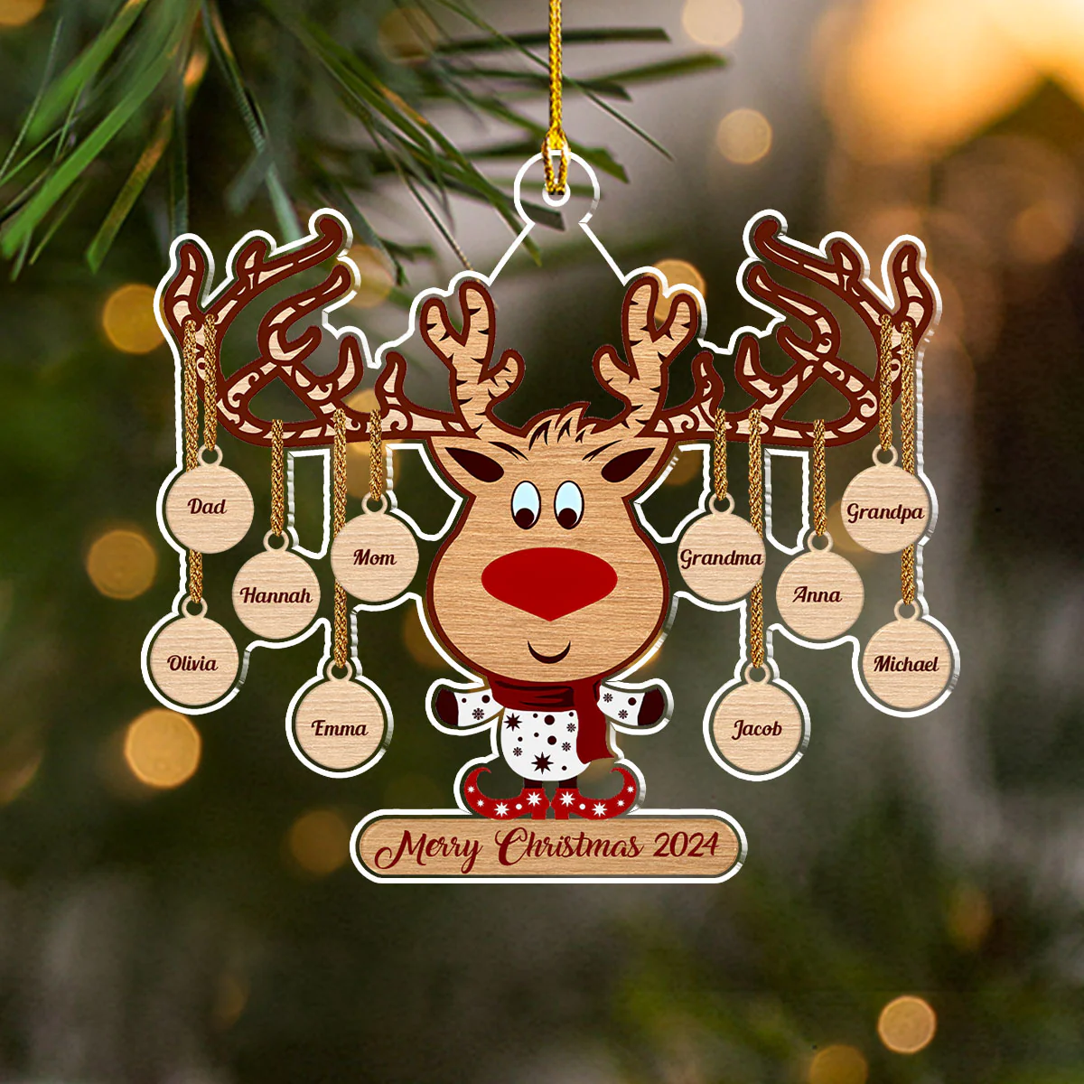 Sweet Family - Personalized Custom Acrylic Ornament - Image 2