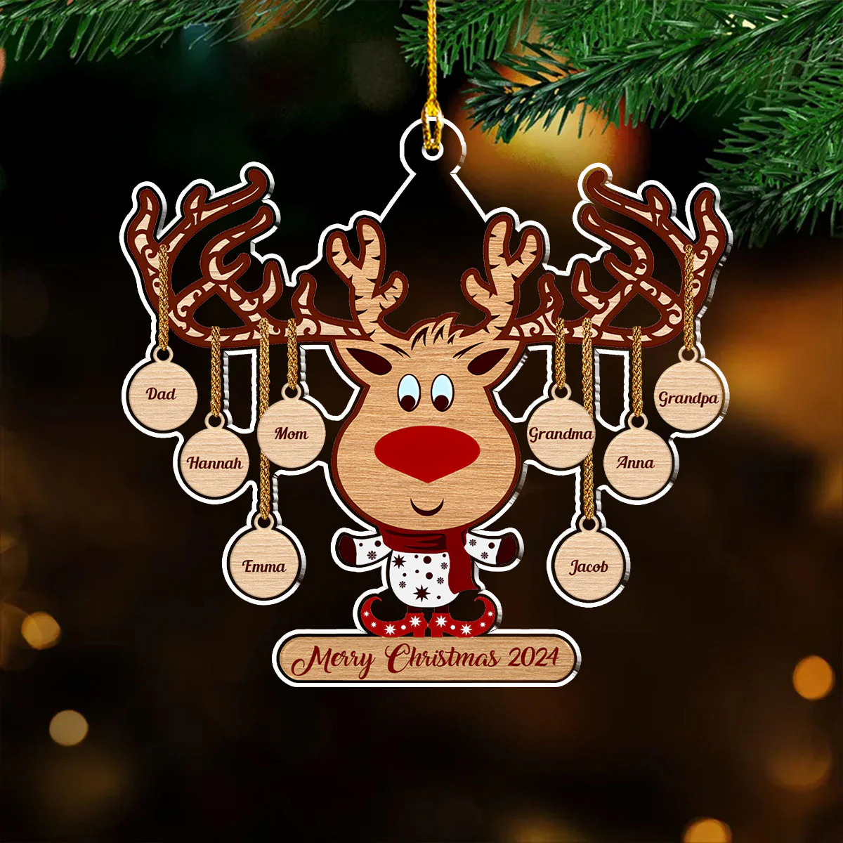 Sweet Family - Personalized Custom Acrylic Ornament - Image 3