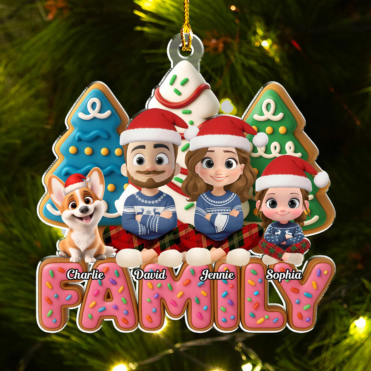 Sweet Family Tree - Personalized Custom Acrylic Ornament - Image 4