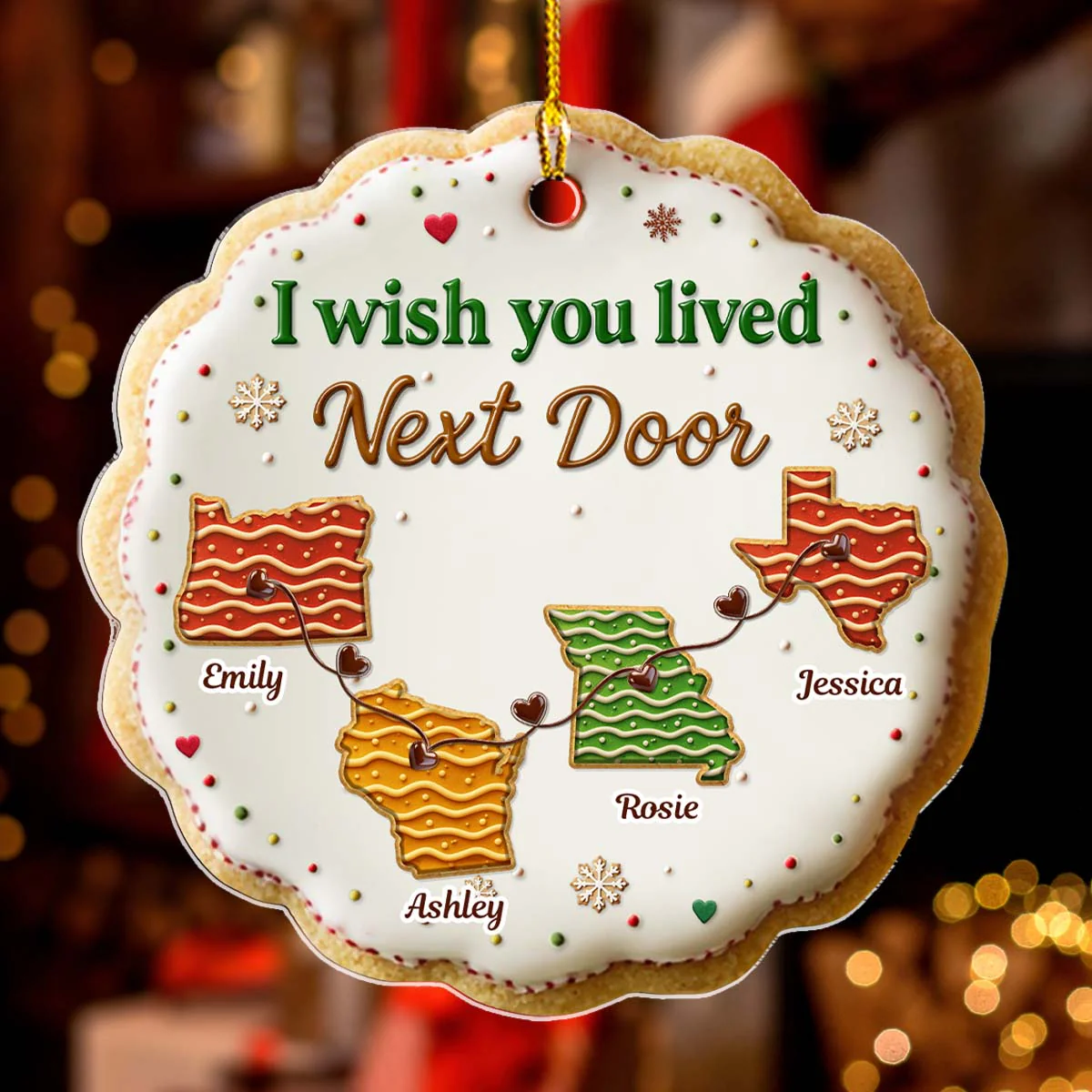 Sweet Friendship Ver 3 - Personalized Custom 3D Effect Acrylic Ornament - Image 4