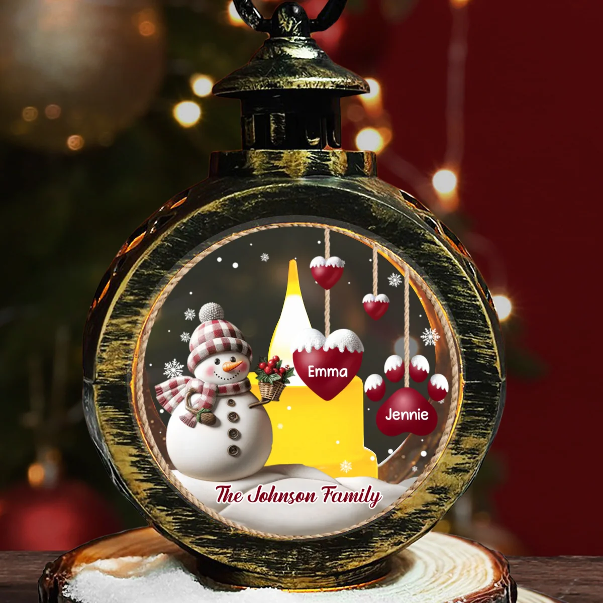 Sweet Heart Version 2 - Personalized Custom Christmas Lantern - Image 7