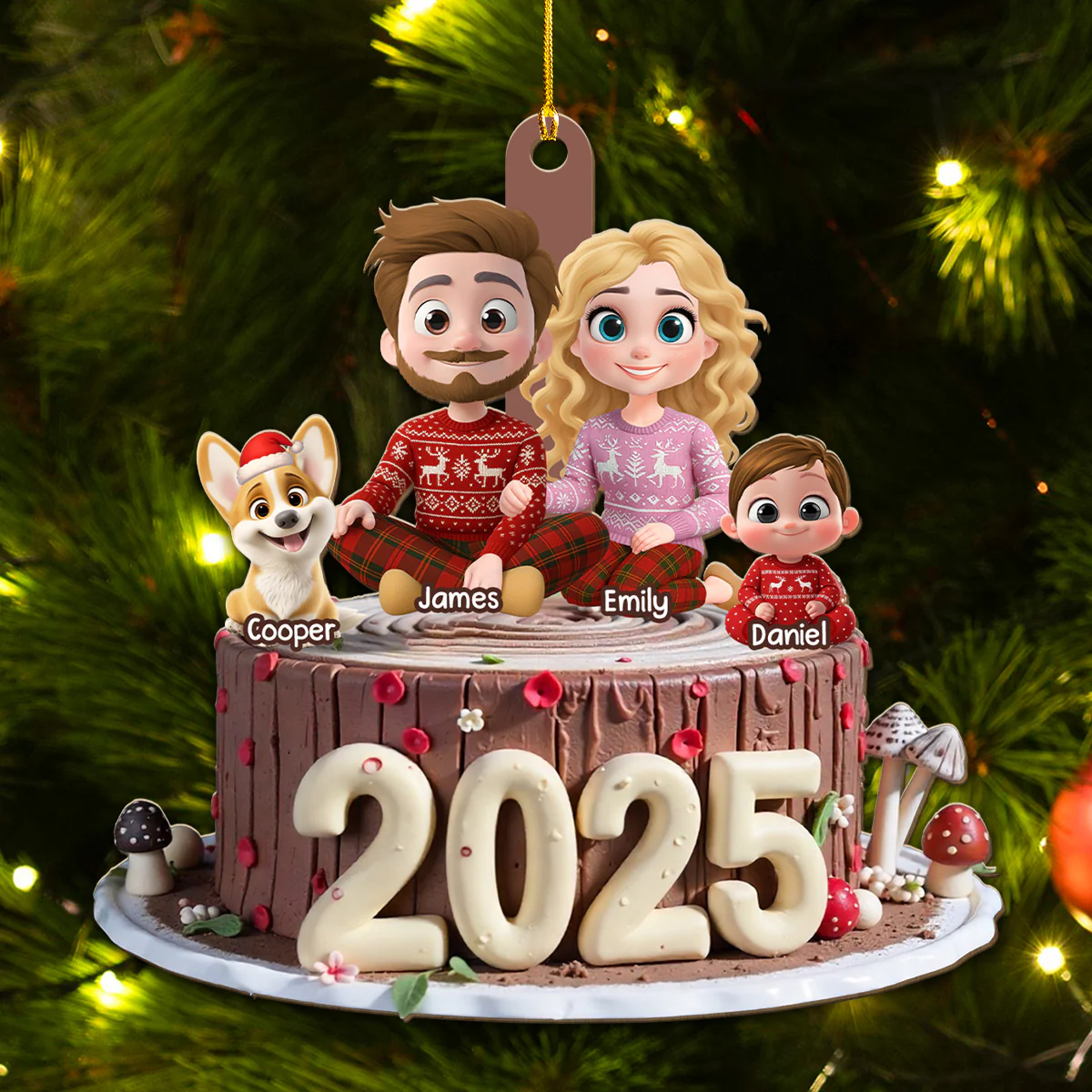 Sweet Memories Baked With Love - Personalized Custom 3D Effect Wood Ornament