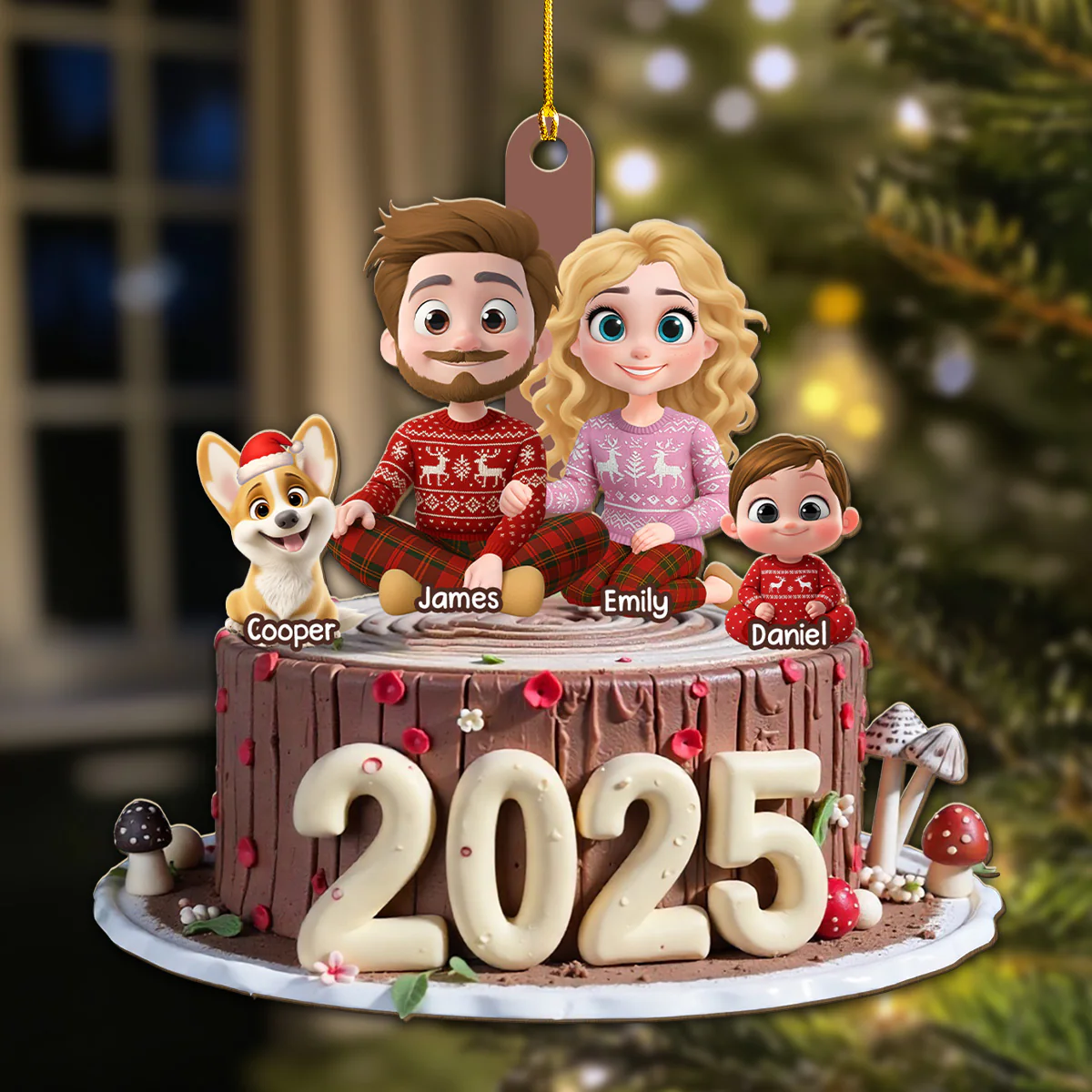 Sweet Memories Baked With Love - Personalized Custom 3D Effect Wood Ornament - Image 2