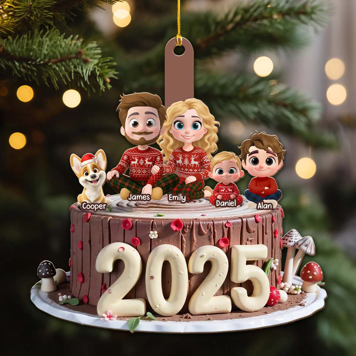 Sweet Memories Baked With Love - Personalized Custom 3D Effect Wood Ornament - Image 3