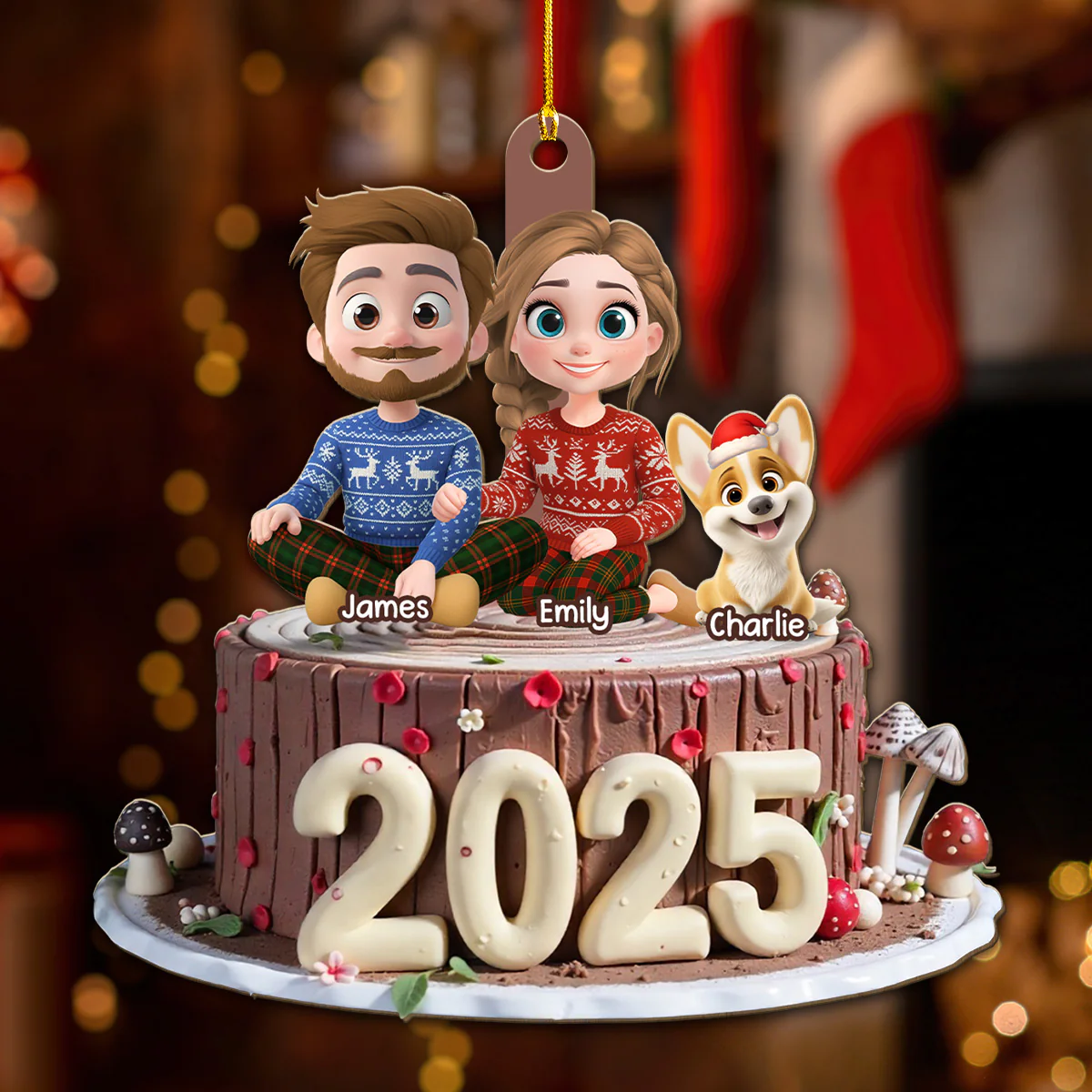 Sweet Memories Baked With Love - Personalized Custom 3D Effect Wood Ornament - Image 4