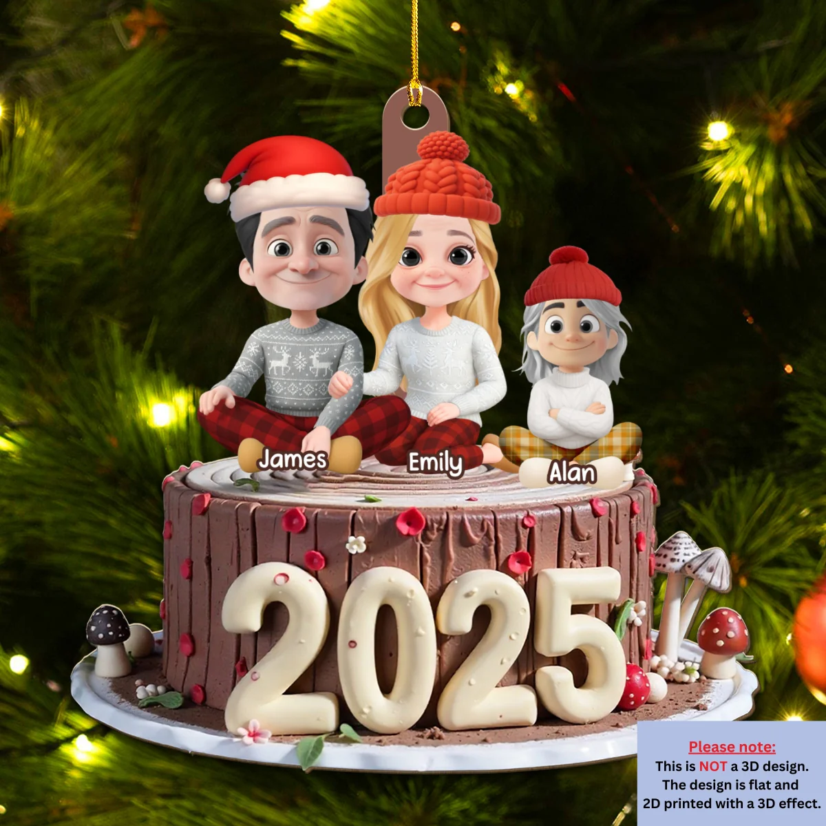Sweet Memories Baked With Love - Personalized Custom 3D Effect Wood Ornament - Image 5