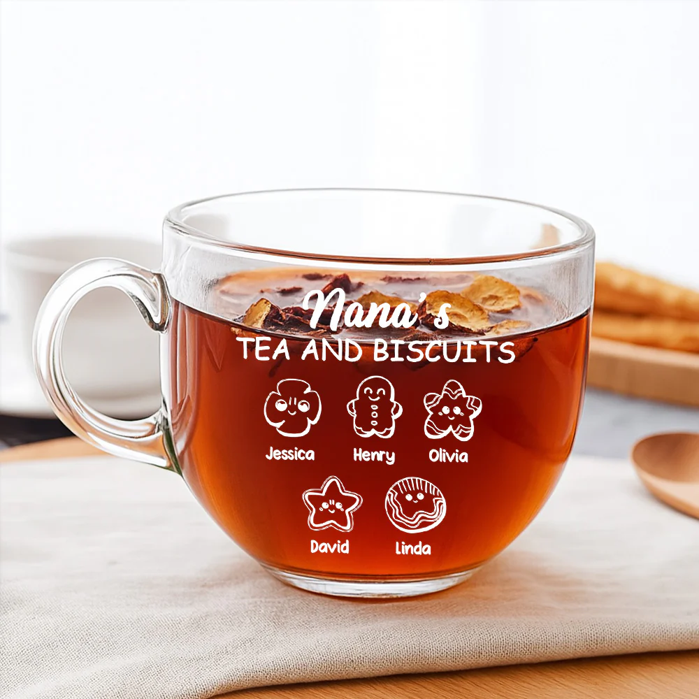 Sweet Moments Sweeter Treats - Personalized Custom Glass Tea Cup - Image 3