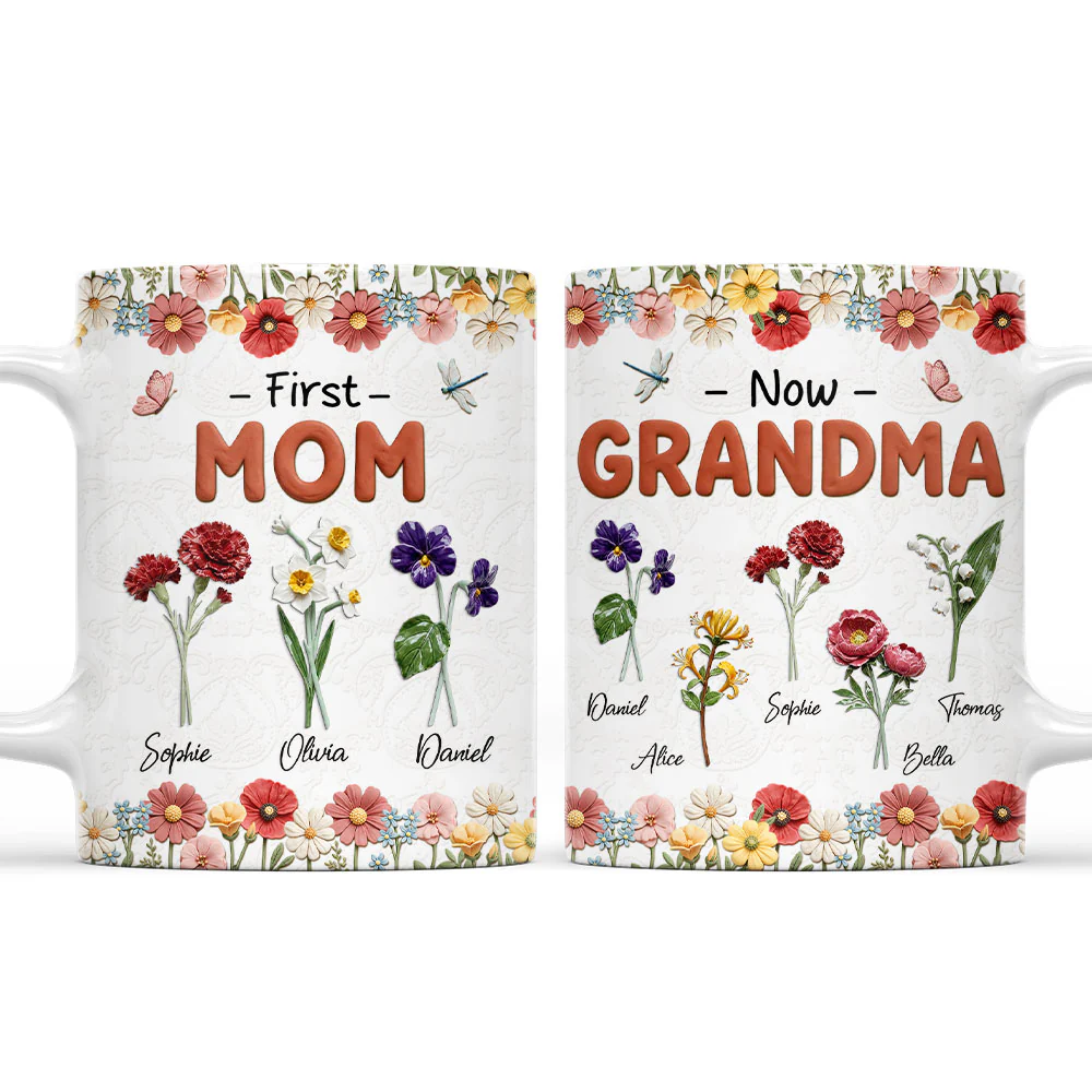 Sweet Moments With Grandkids - Personalized Custom 3D Effect Mug