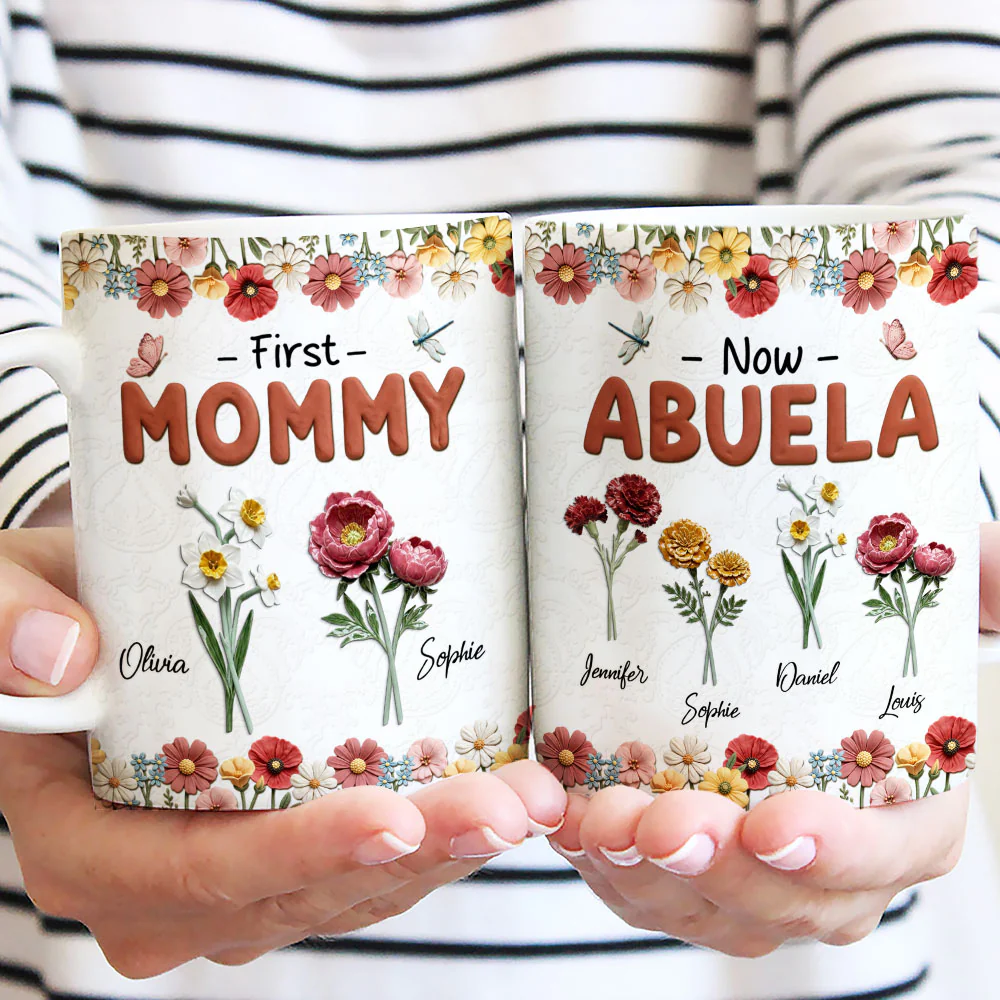 Sweet Moments With Grandkids - Personalized Custom 3D Effect Mug - Image 3