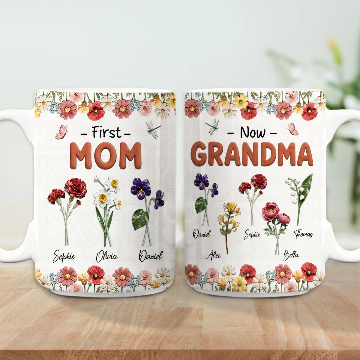 Sweet Moments With Grandkids - Personalized Custom 3D Effect Mug - Image 6