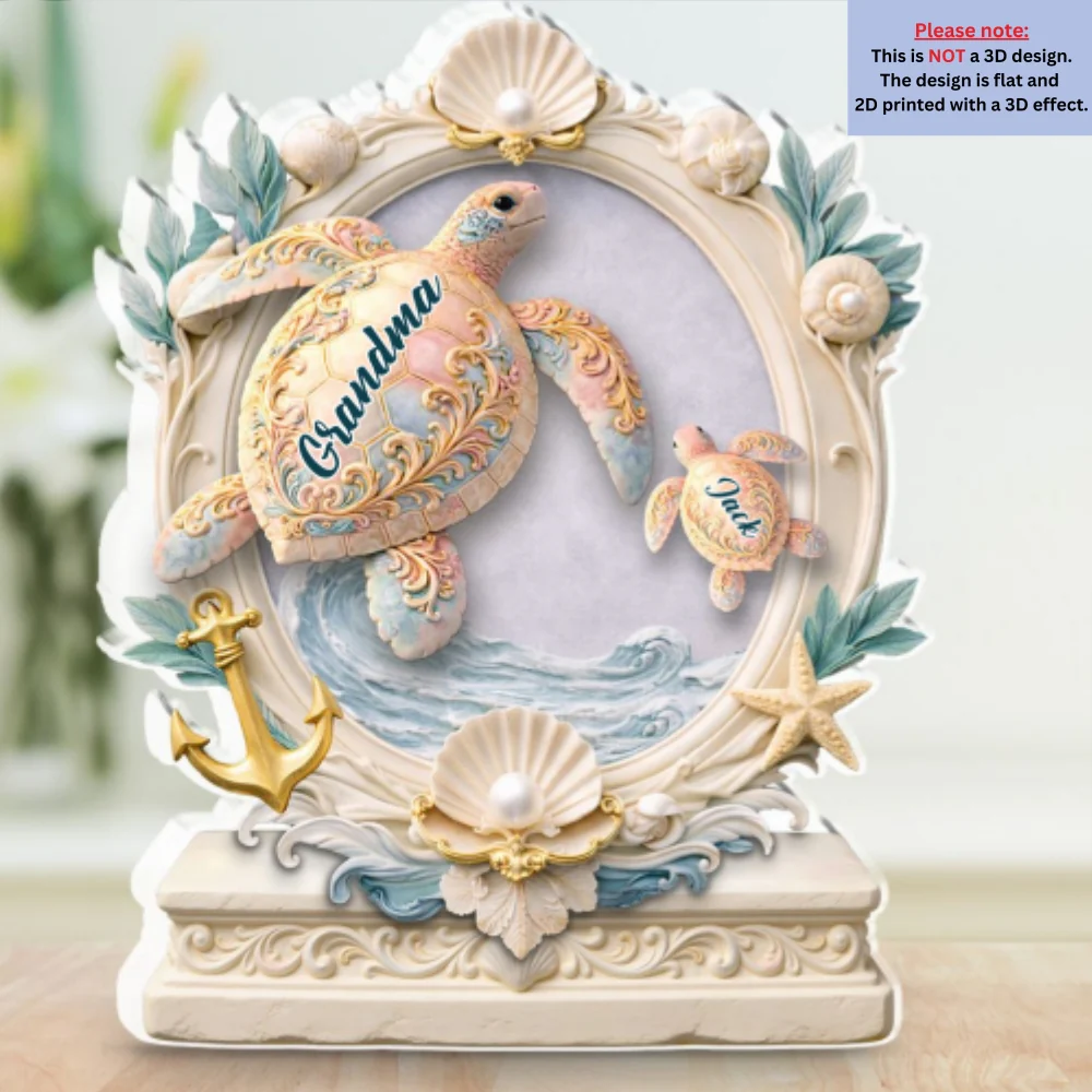 Sweet Turtles - Personalized Custom Acrylic Plaque  - Image 6
