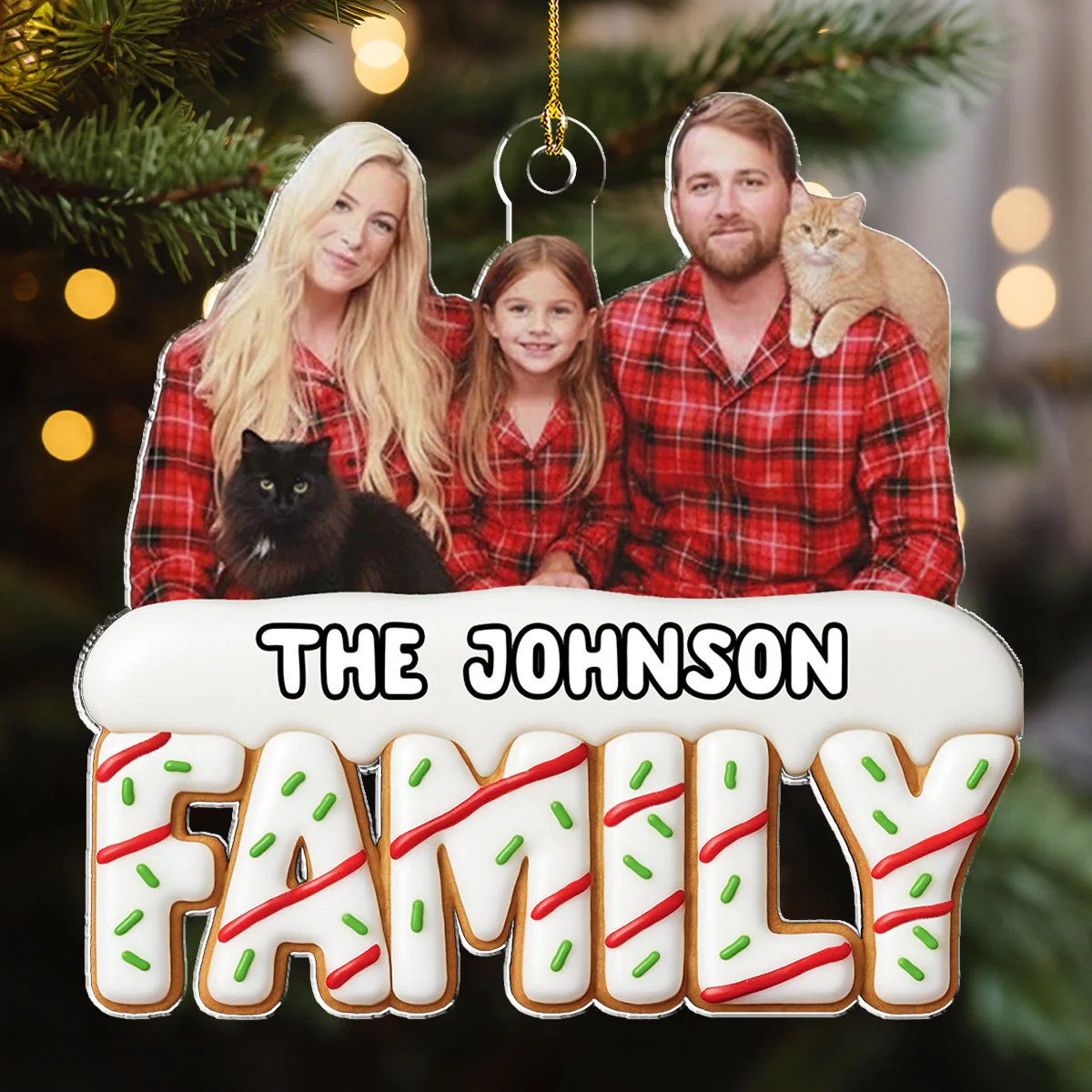Sweetest Christmas Ever Photo - Personalized Custom Acrylic Ornament - Image 2
