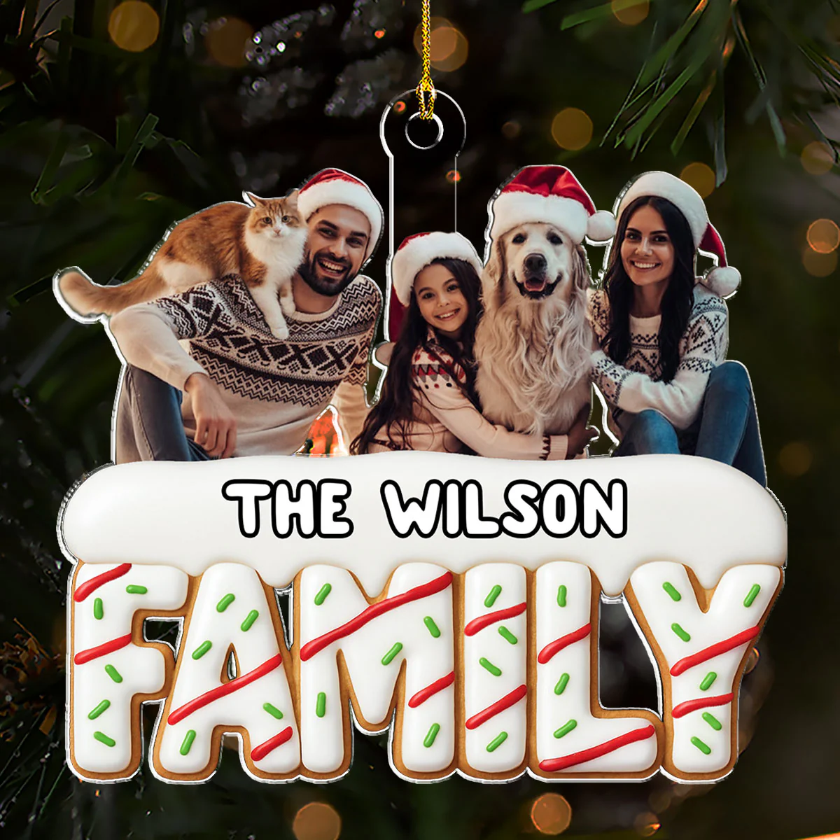 Sweetest Christmas Ever Photo - Personalized Custom Acrylic Ornament - Image 3