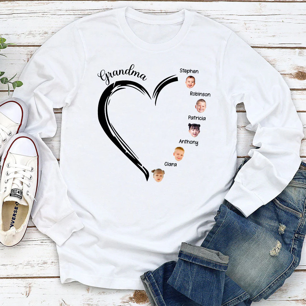 Sweetheart Of Grandma - Personalized Custom Long Sleeve T-shirt - Image 2