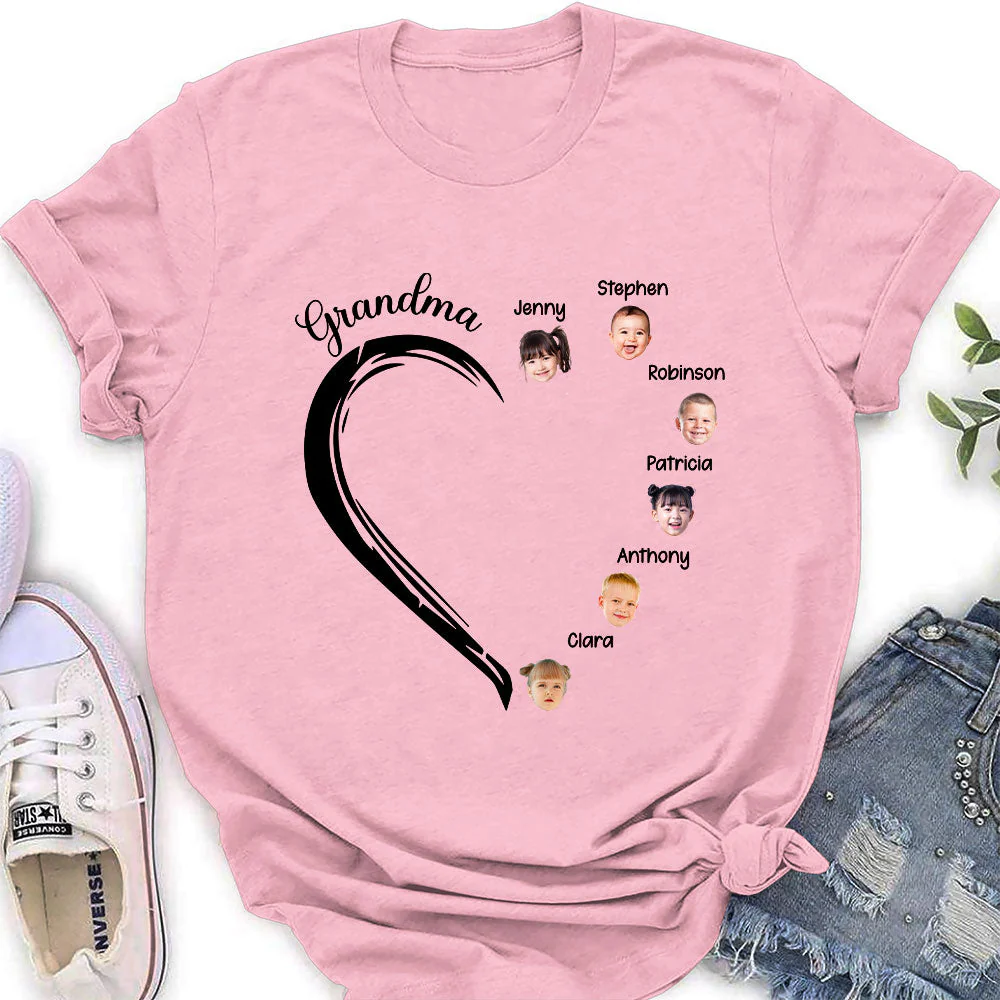 Sweetheart Of Grandma - Personalized Custom Women's T-shirt - Image 4