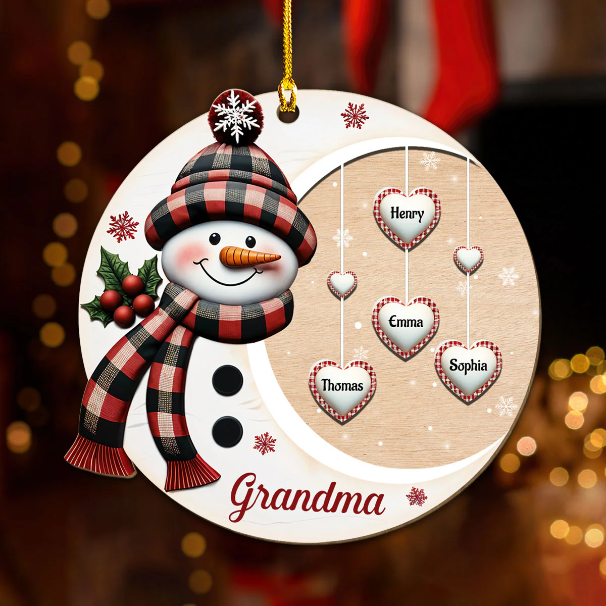 Sweetheart Of Nana - Personalized Custom Wood Ornament - Image 2