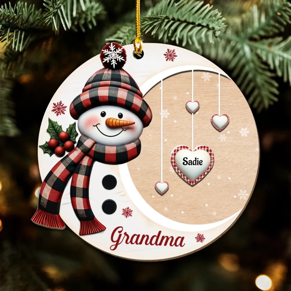 Sweetheart Of Nana - Personalized Custom Wood Ornament - Image 6