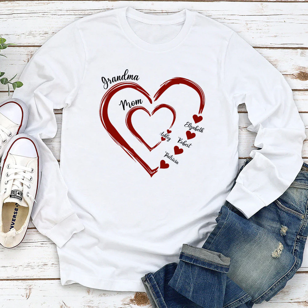 Sweethearts Of Mom - Personalized Custom Long Sleeve T-shirt - Image 2