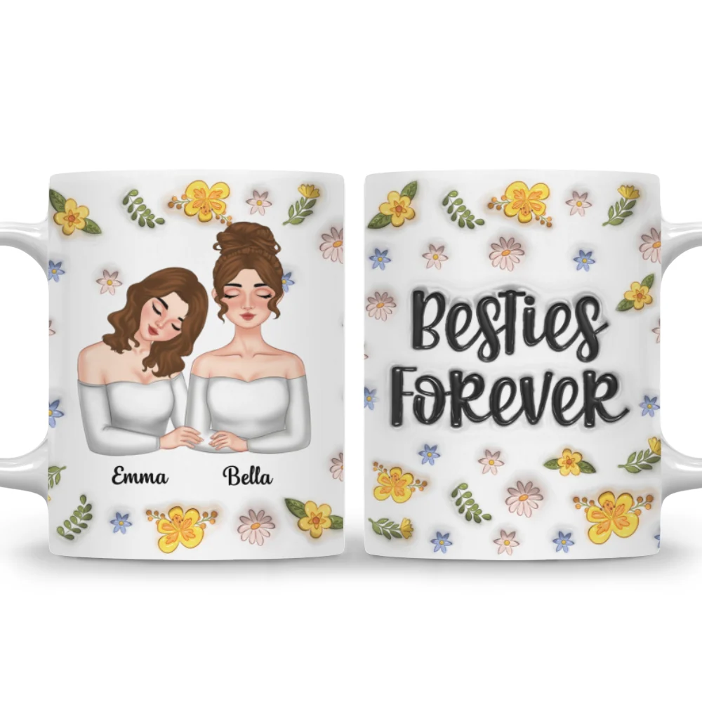 Sweets Friendship - Personalized Custom 3D Inflated Effect Coffee Mug - Image 4