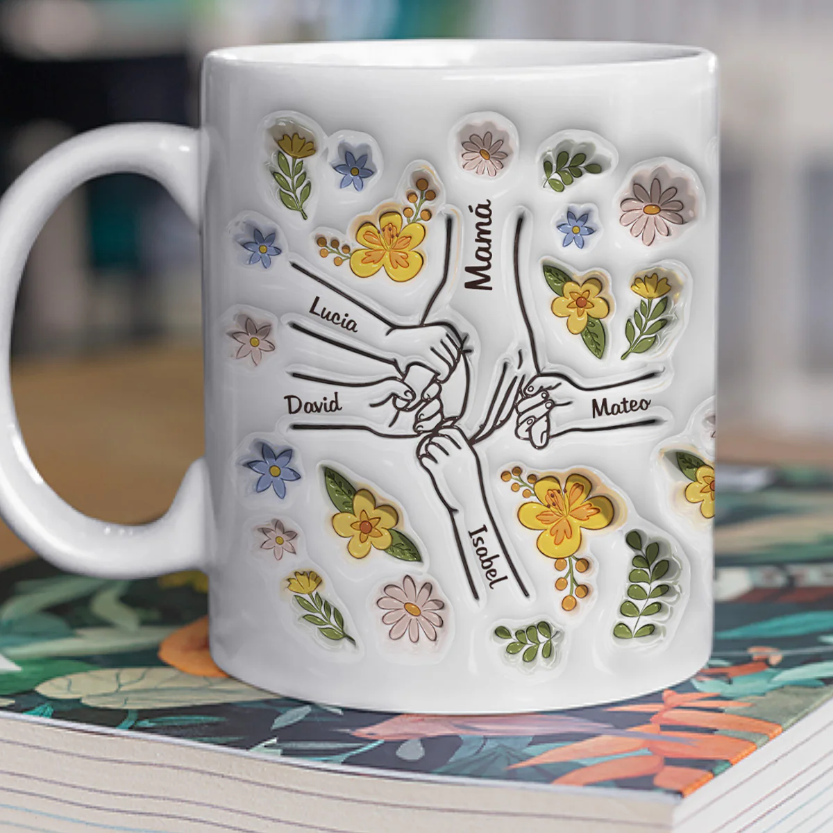 Tú Sostienes Nuestras Manos, También Nuestros Corazones - Taza Personalizada con Efecto Inflado 3D - Image 3