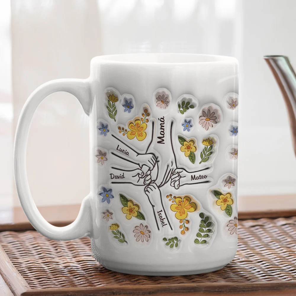 Tú Sostienes Nuestras Manos, También Nuestros Corazones - Taza Personalizada con Efecto Inflado 3D - Image 4