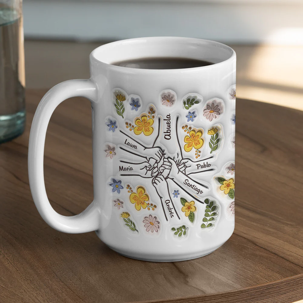 Tú Sostienes Nuestras Manos, También Nuestros Corazones - Taza Personalizada con Efecto Inflado 3D - Image 5